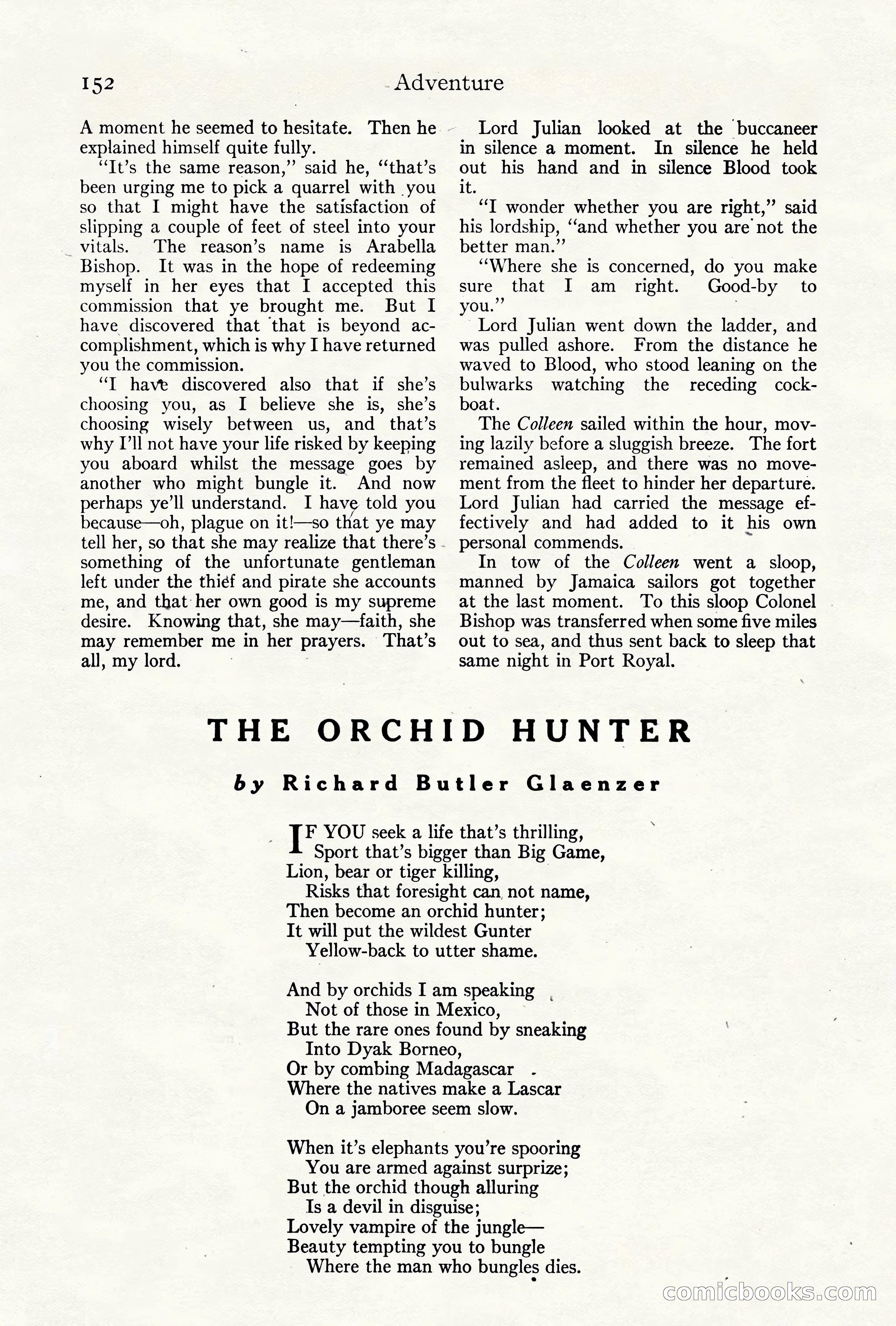 Adventure Magazine Cover, October 10, 1921 — page 162 of 204