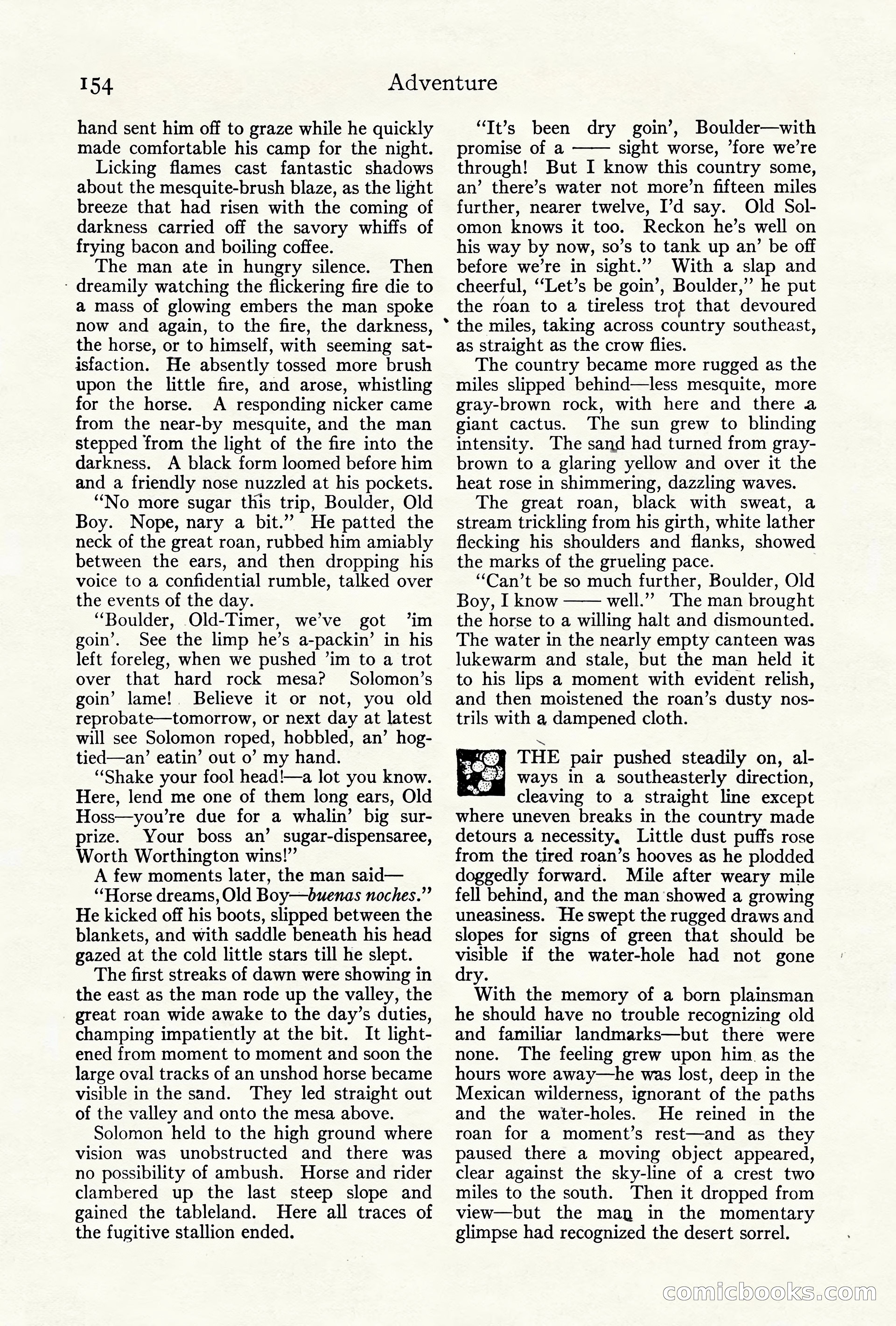 Adventure Magazine Cover, October 10, 1921 — page 164 of 204