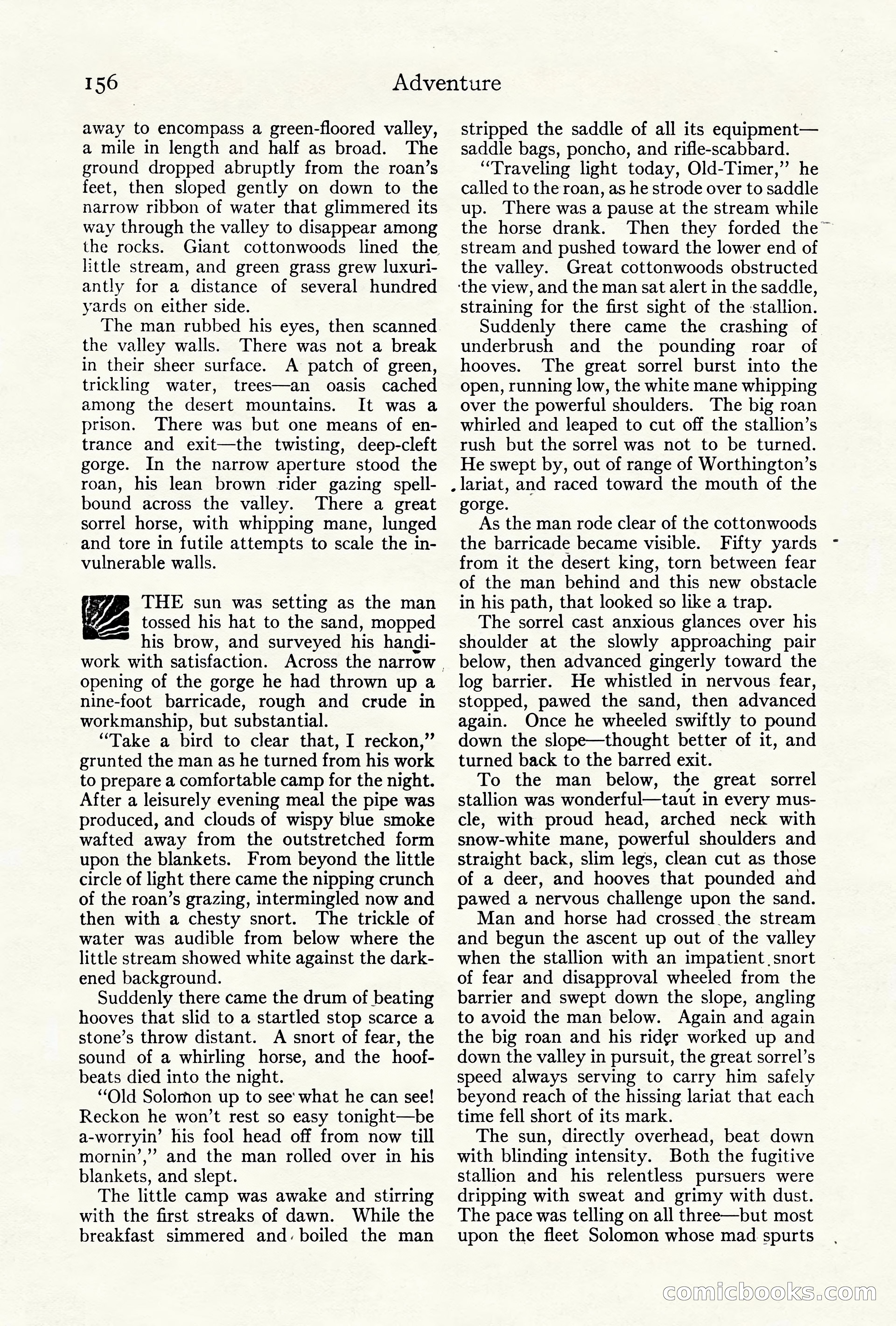 Adventure Magazine Cover, October 10, 1921 — page 166 of 204
