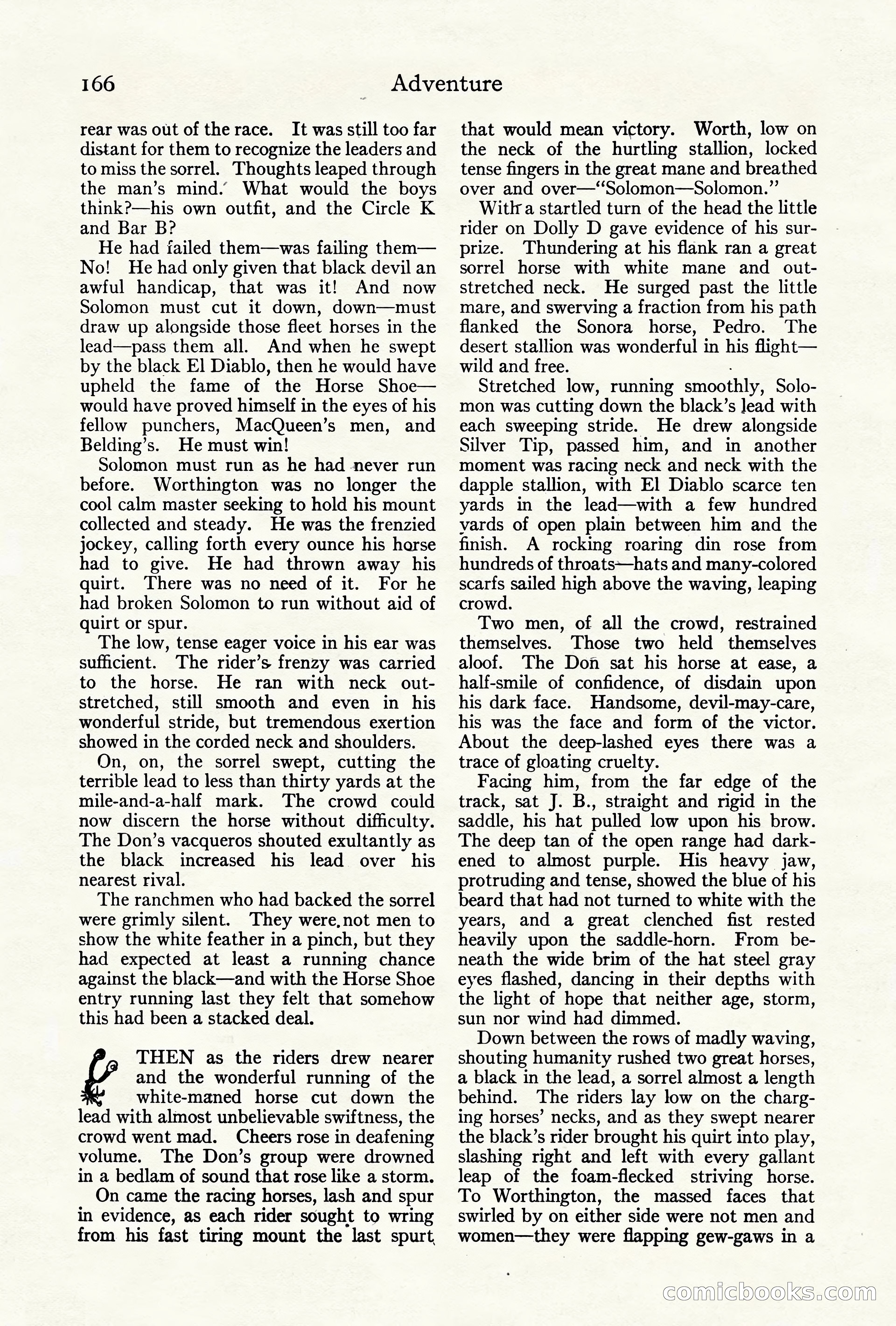 Adventure Magazine Cover, October 10, 1921 — page 176 of 204