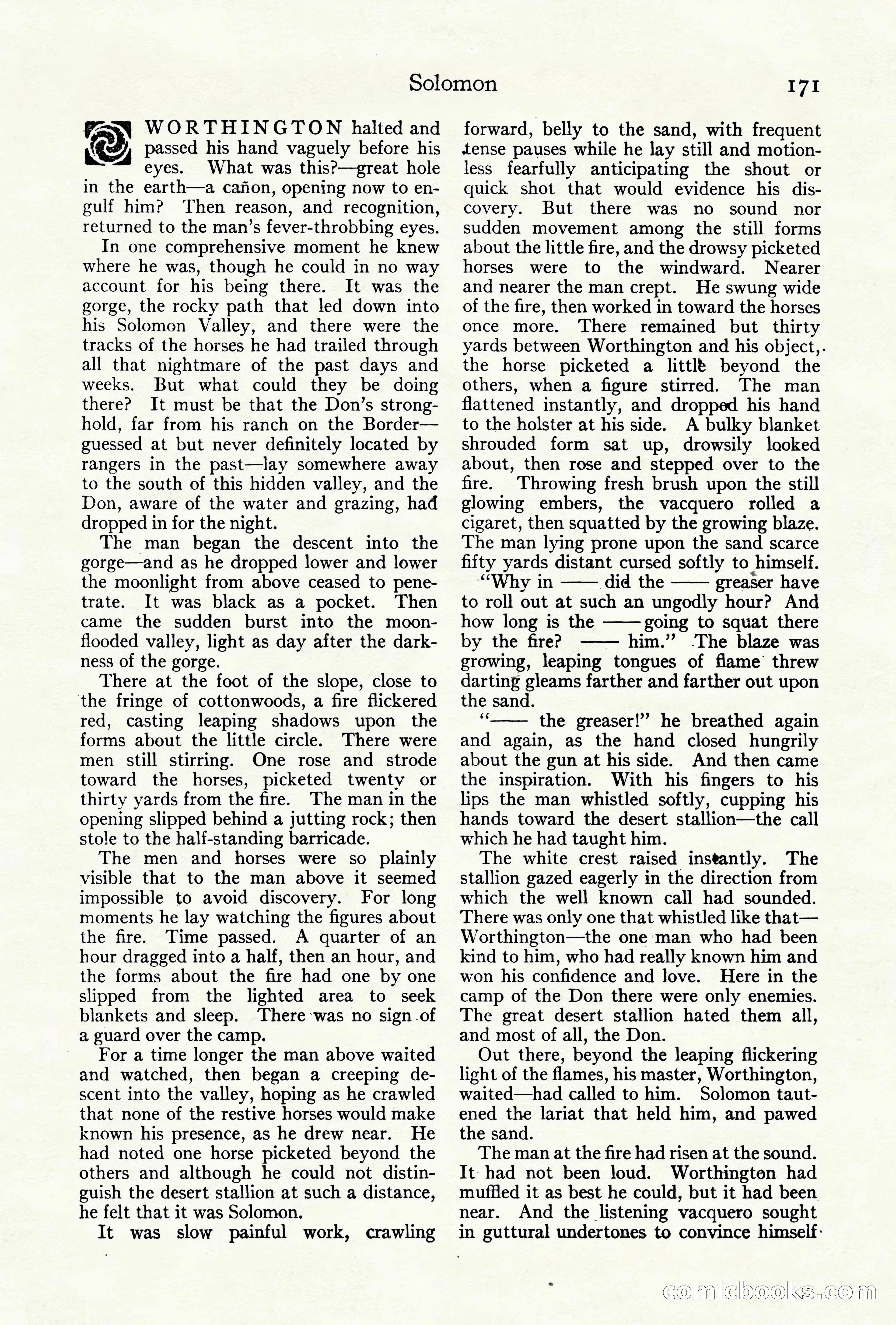 Adventure Magazine Cover, October 10, 1921 — page 181 of 204