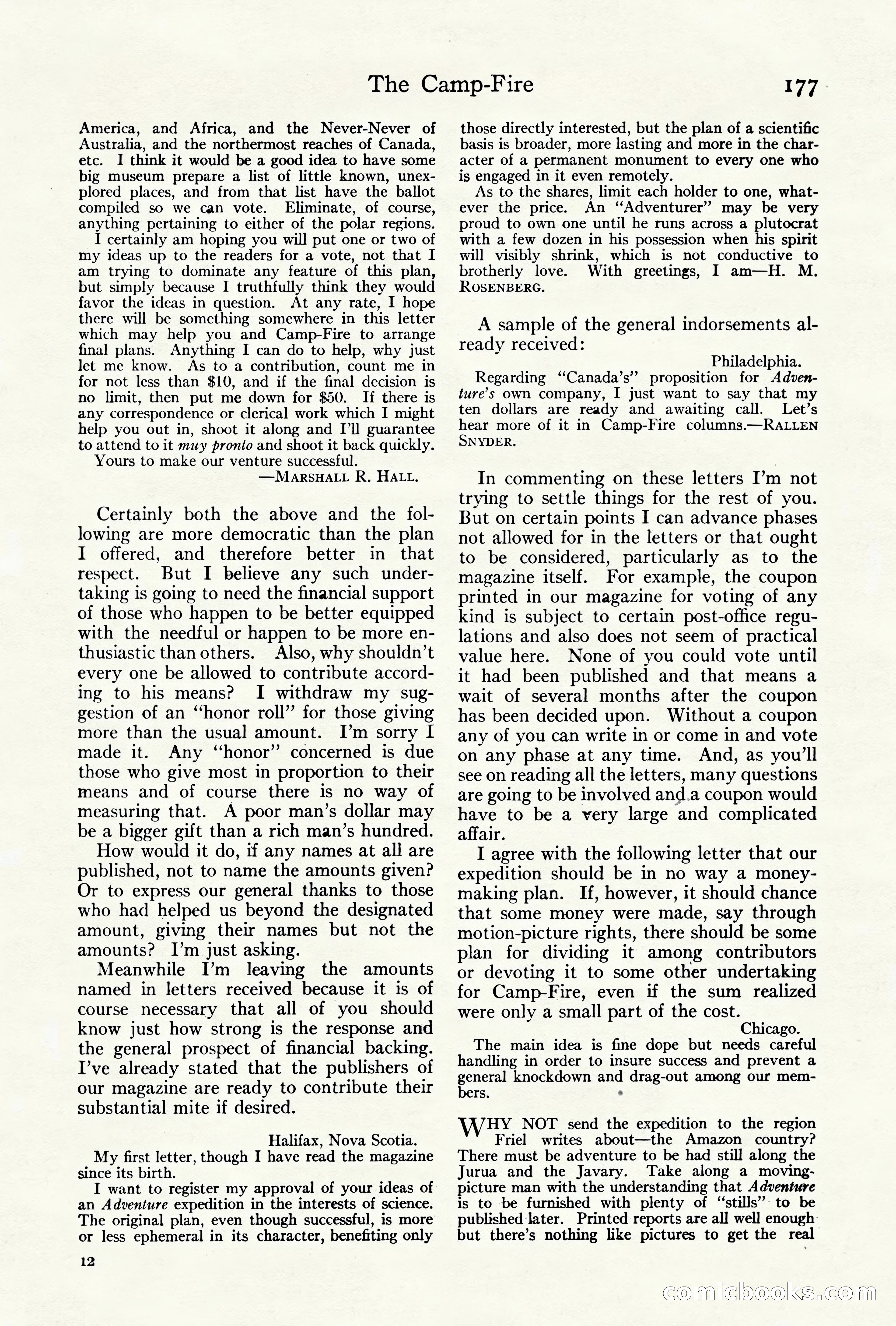 Adventure Magazine Cover, October 10, 1921 — page 187 of 204