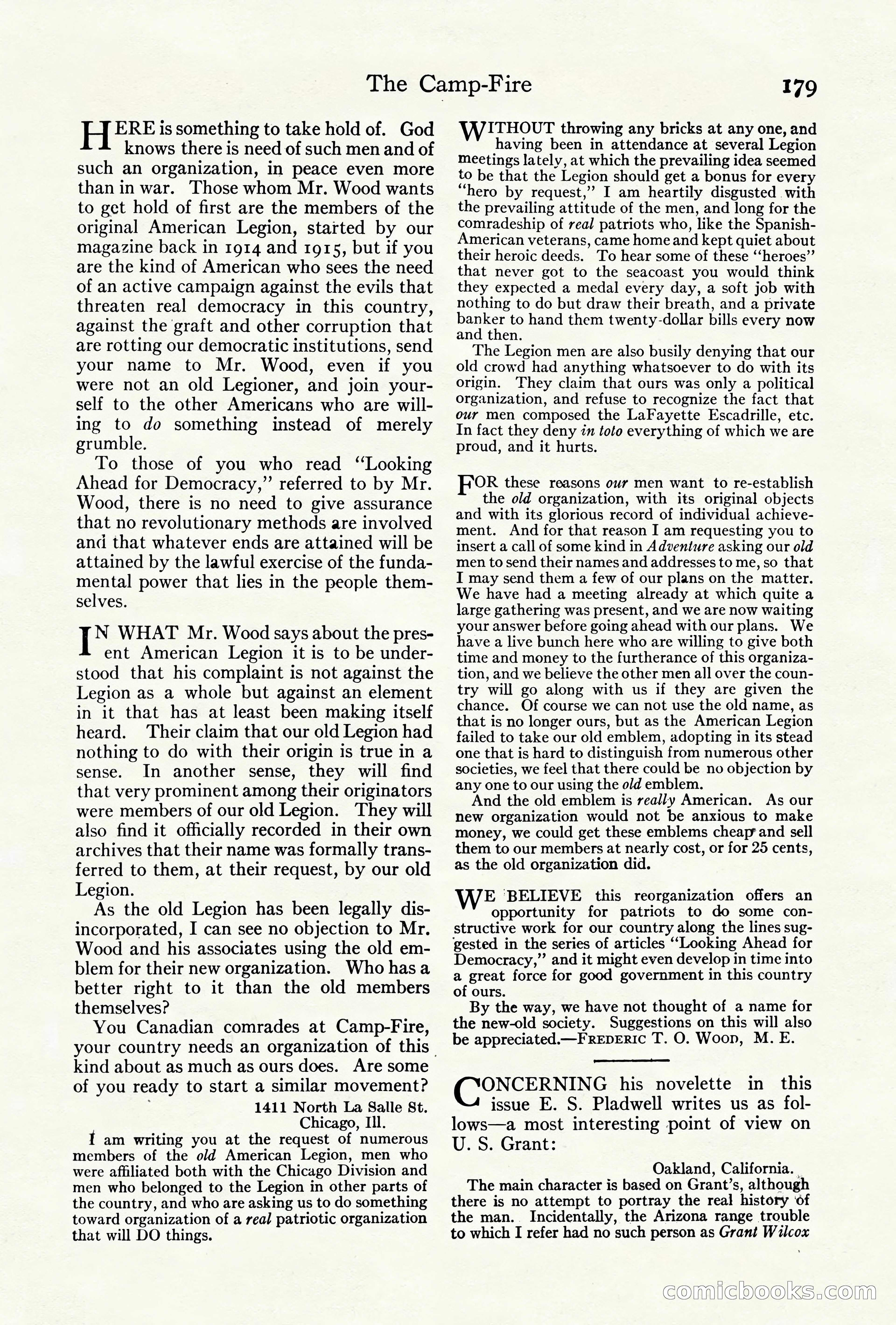 Adventure Magazine Cover, October 10, 1921 — page 189 of 204