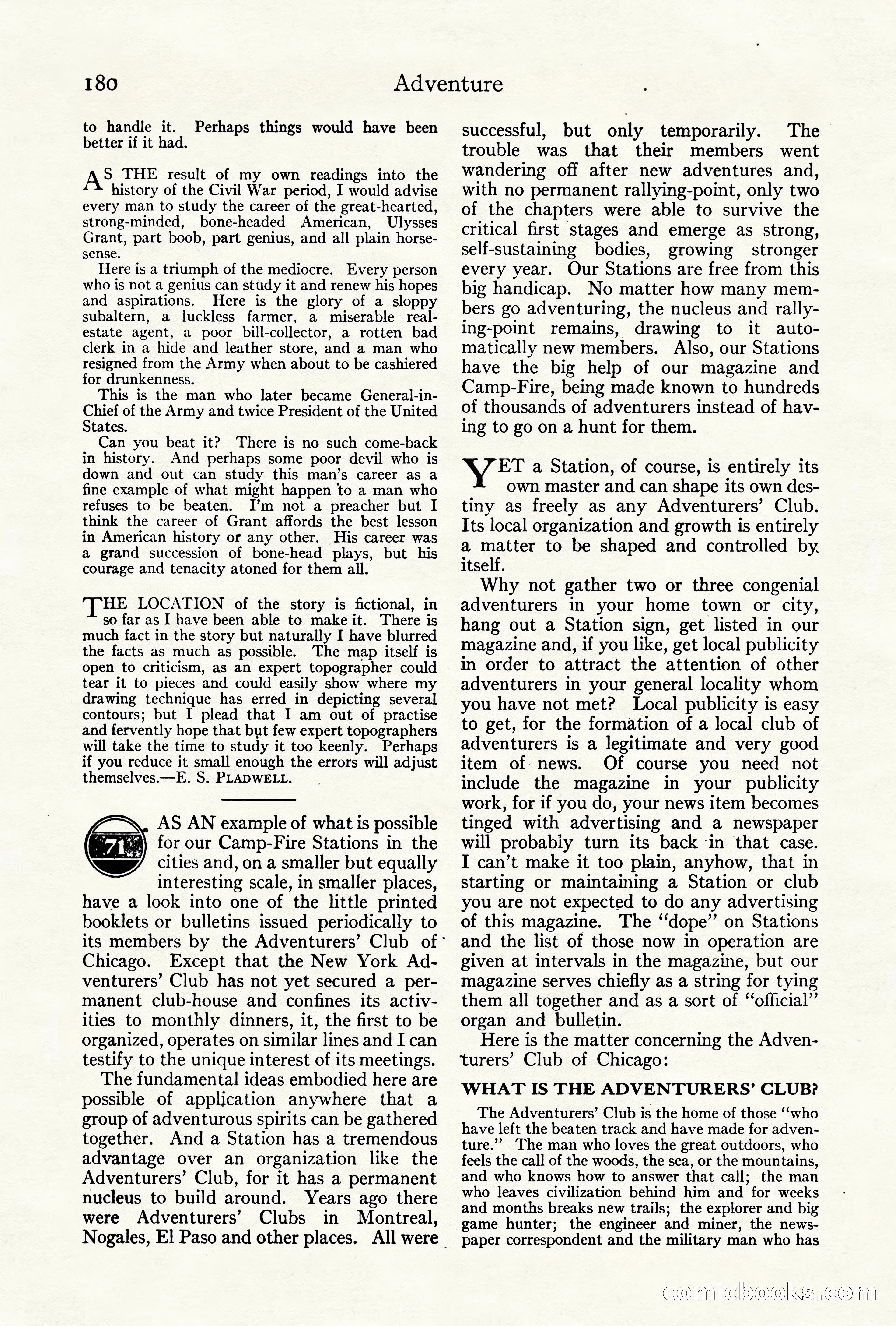 Adventure Magazine Cover, October 10, 1921 — page 190 of 204