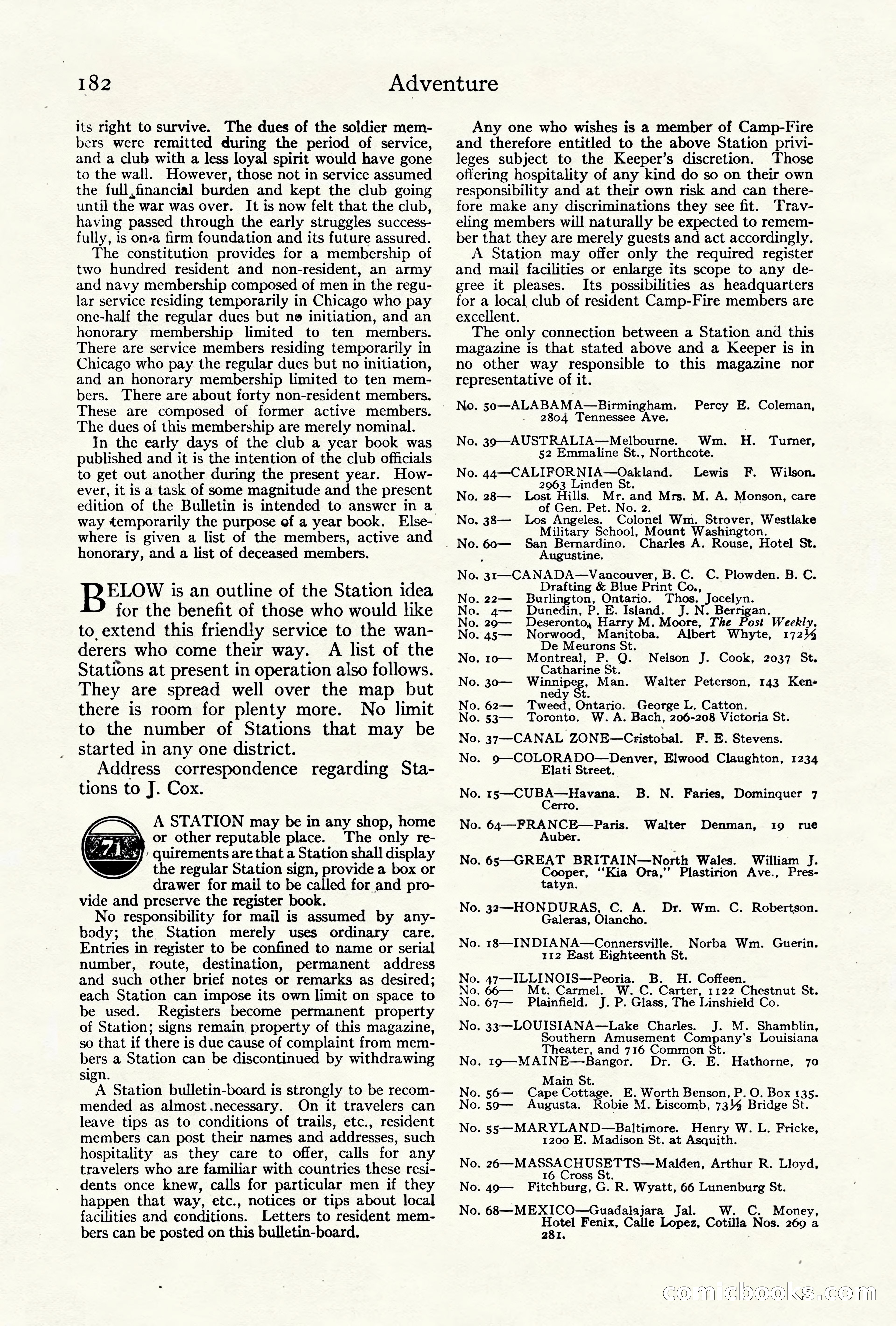 Adventure Magazine Cover, October 10, 1921 — page 192 of 204