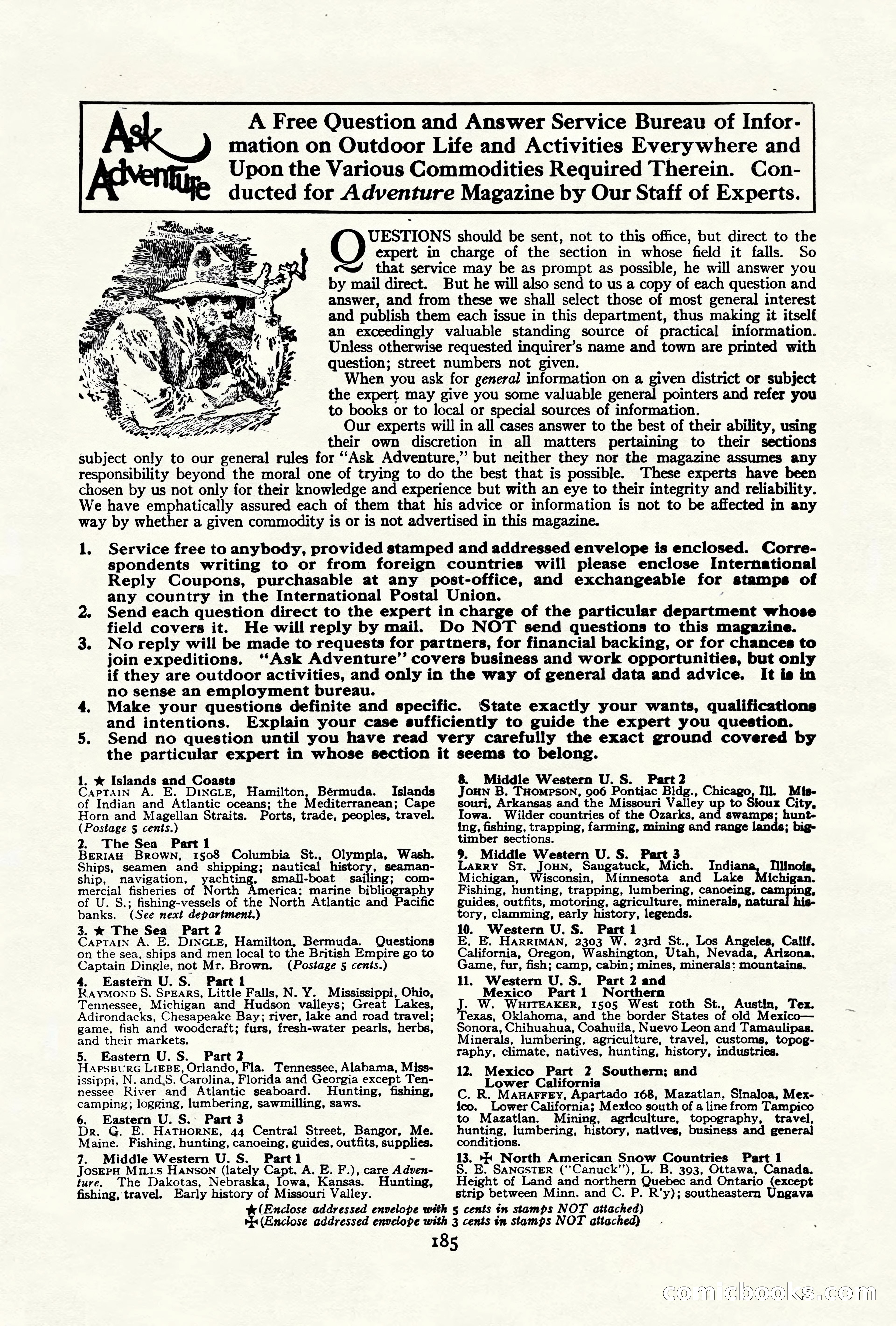 Adventure Magazine Cover, October 10, 1921 — page 195 of 204