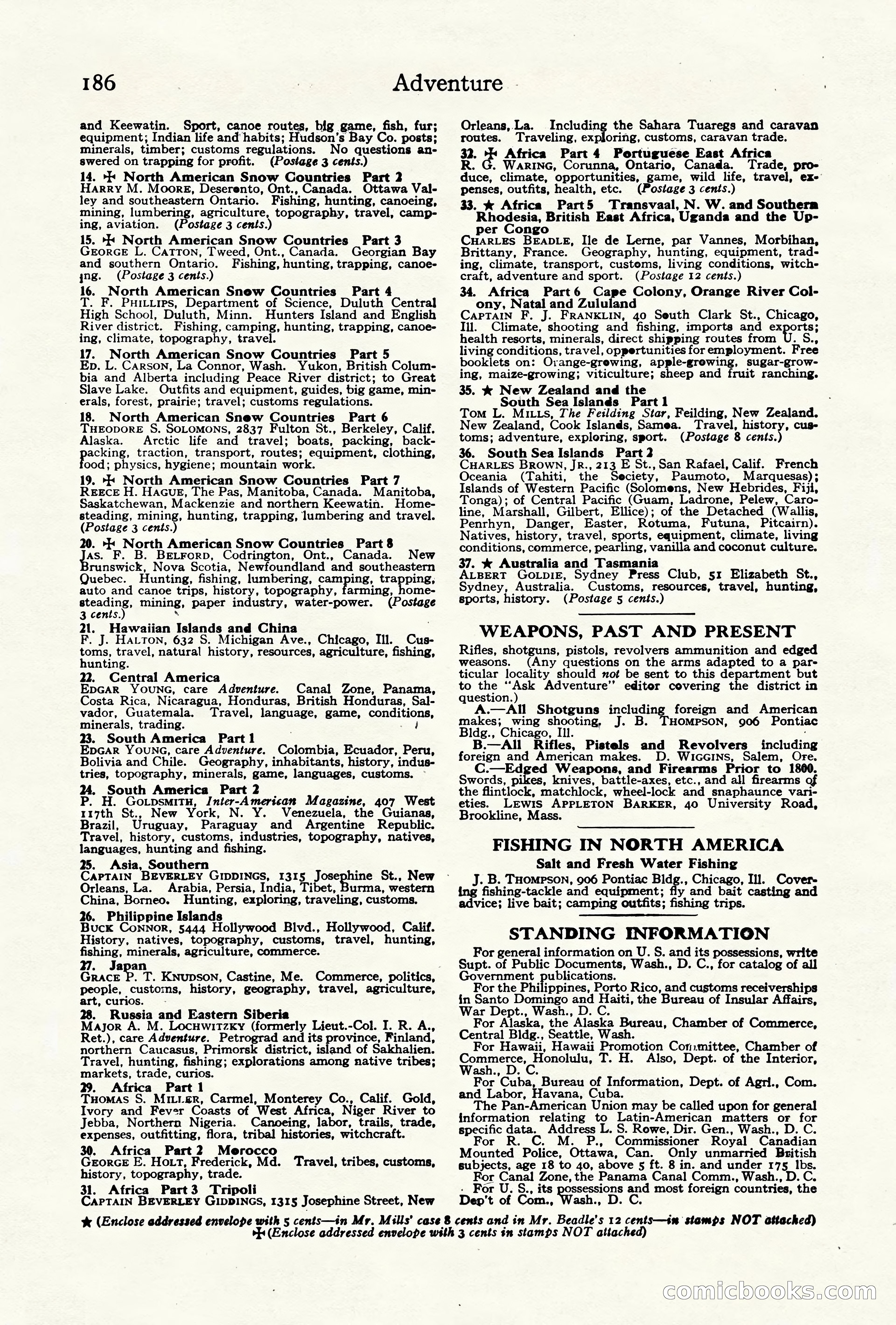 Adventure Magazine Cover, October 10, 1921 — page 196 of 204