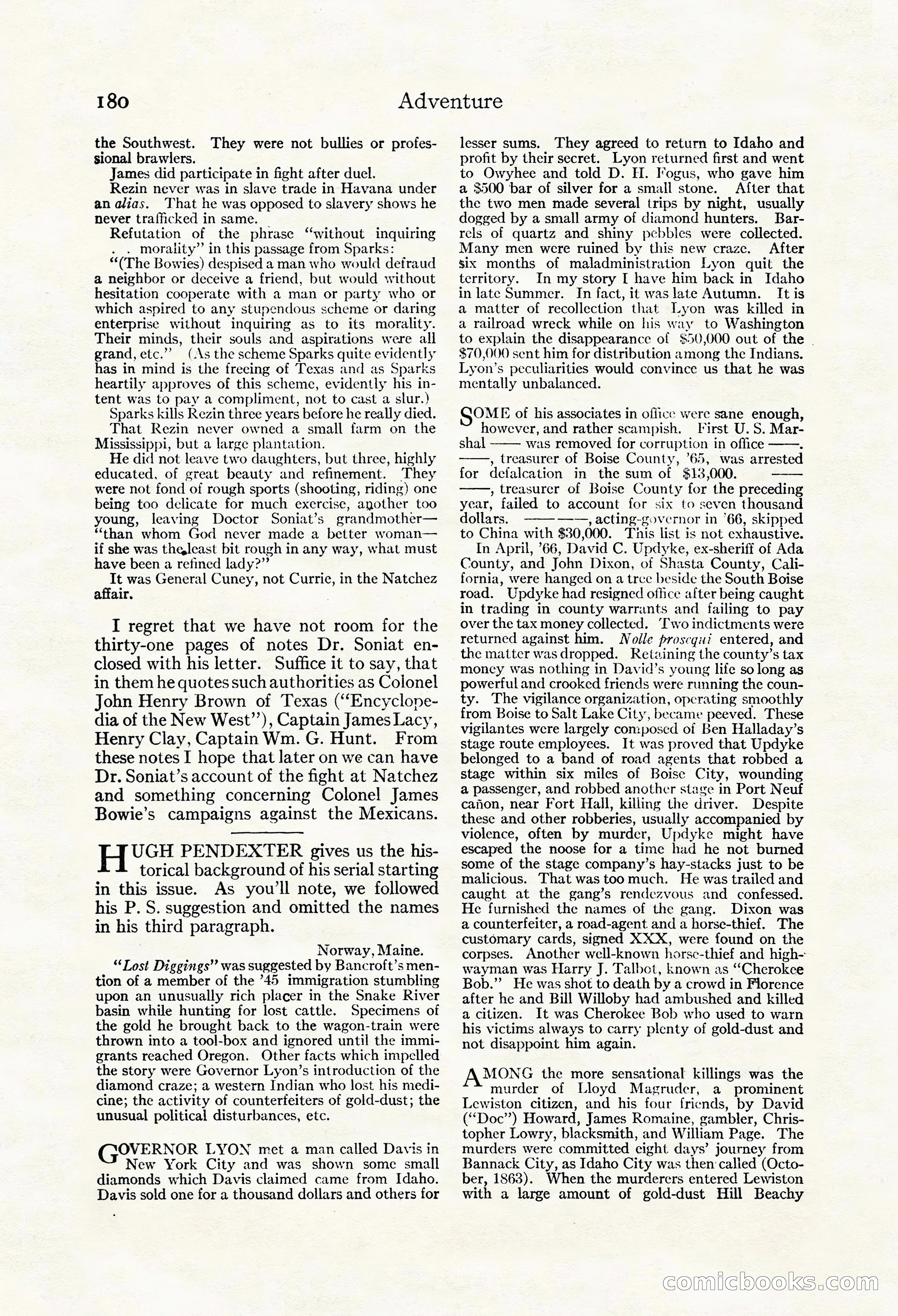 Adventure Magazine Cover — page 190 of 204