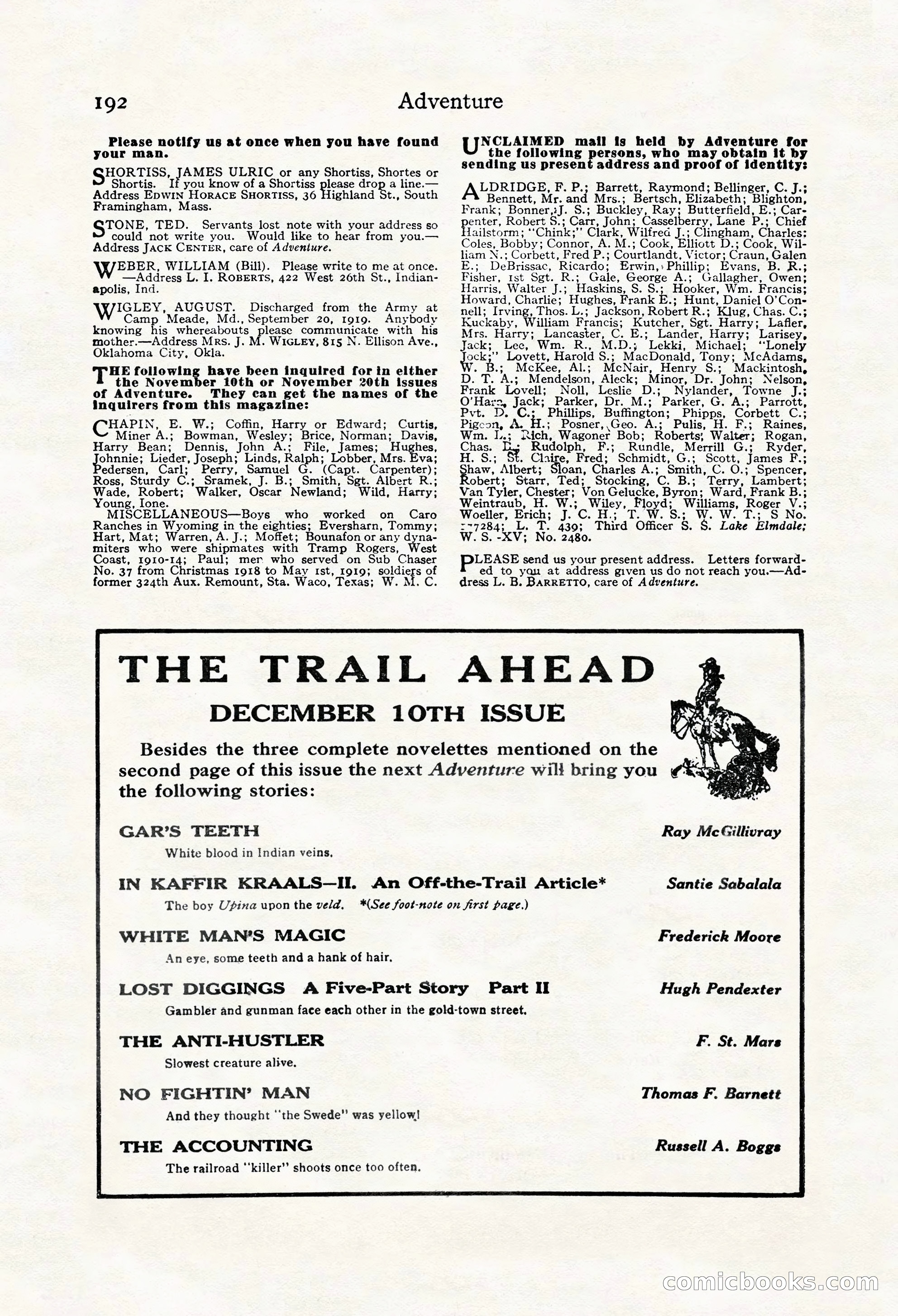 Adventure Magazine Cover — page 202 of 204