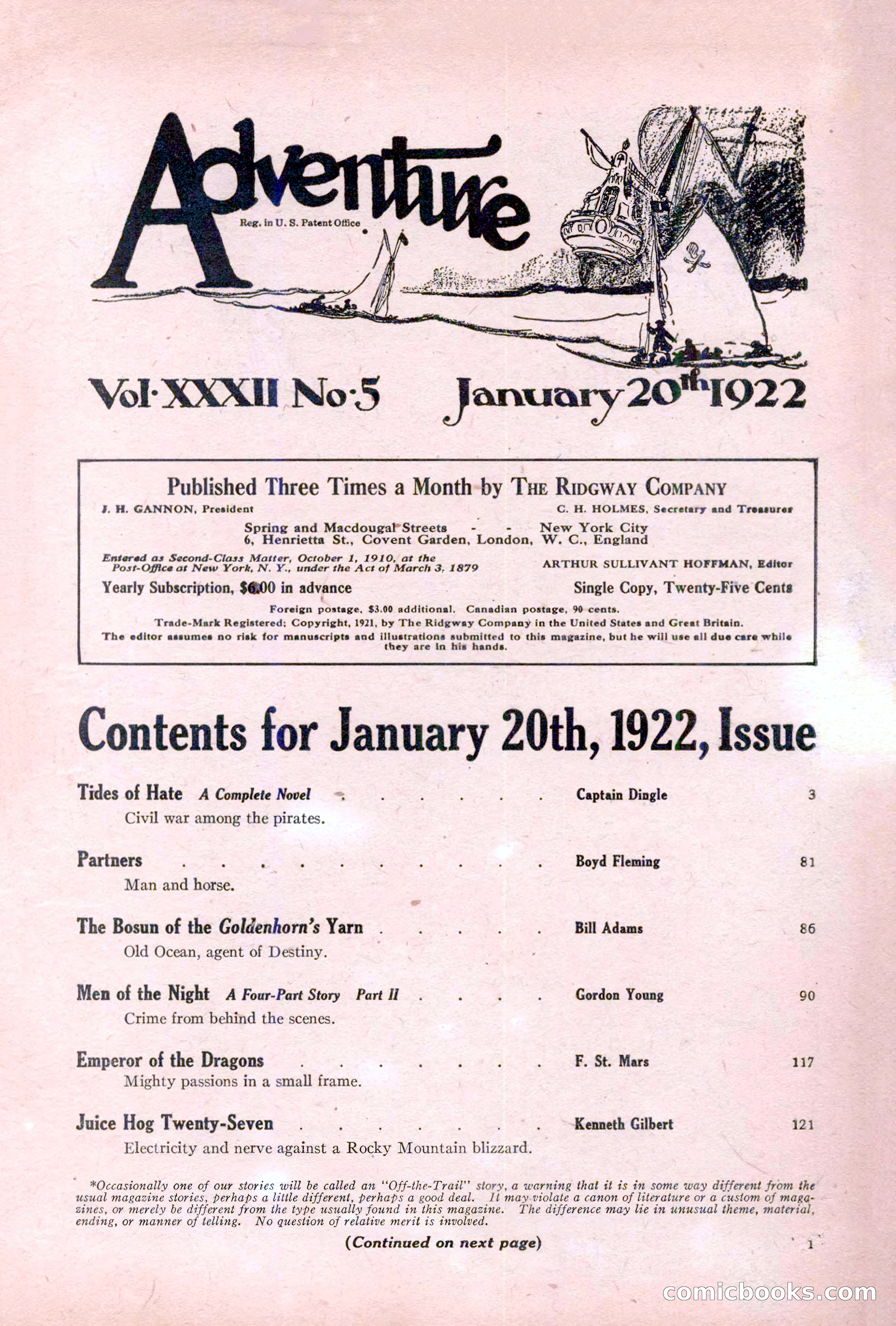 Adventure, January 20, 1922 — page 3 of 196