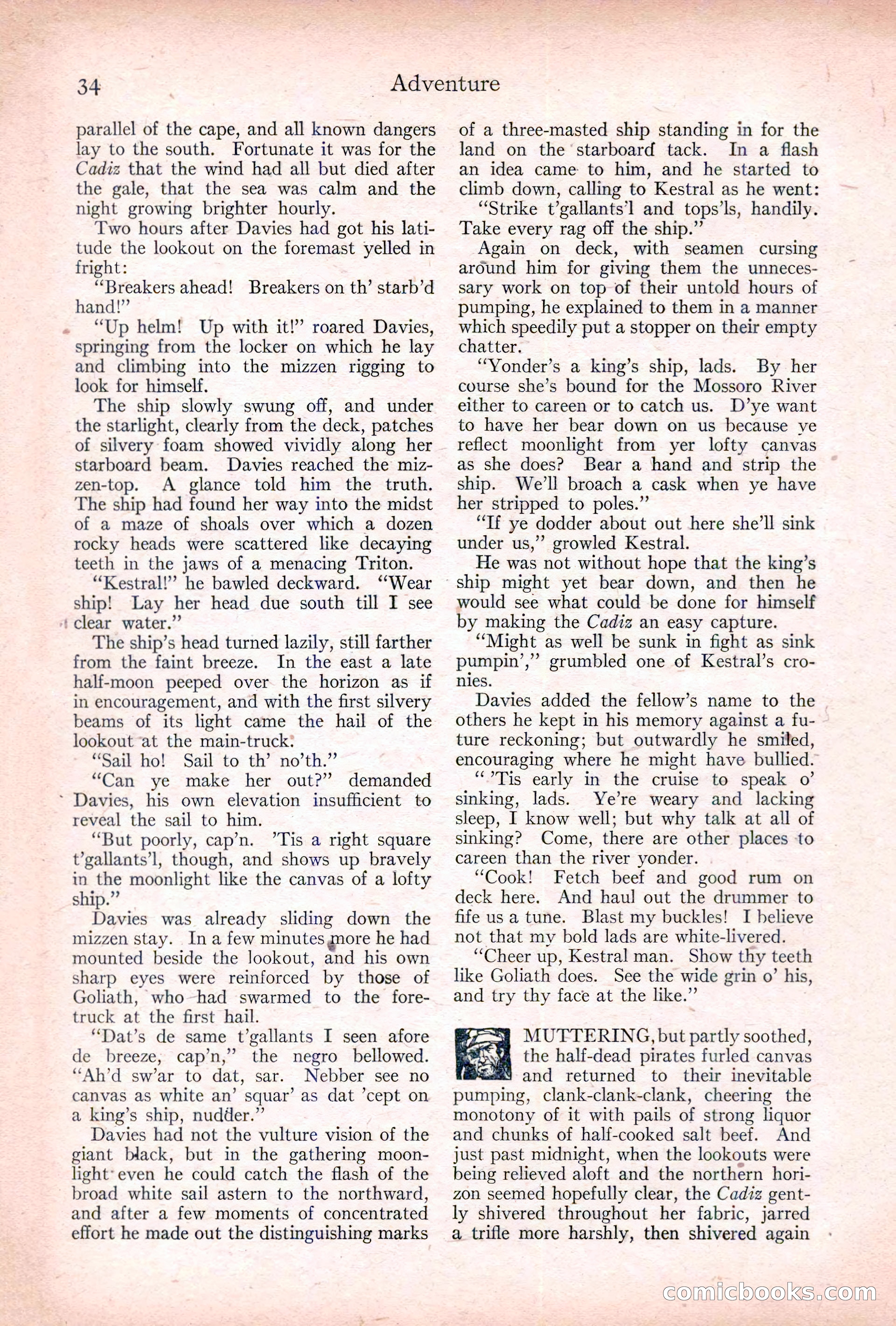 Adventure, January 20, 1922 — page 36 of 196