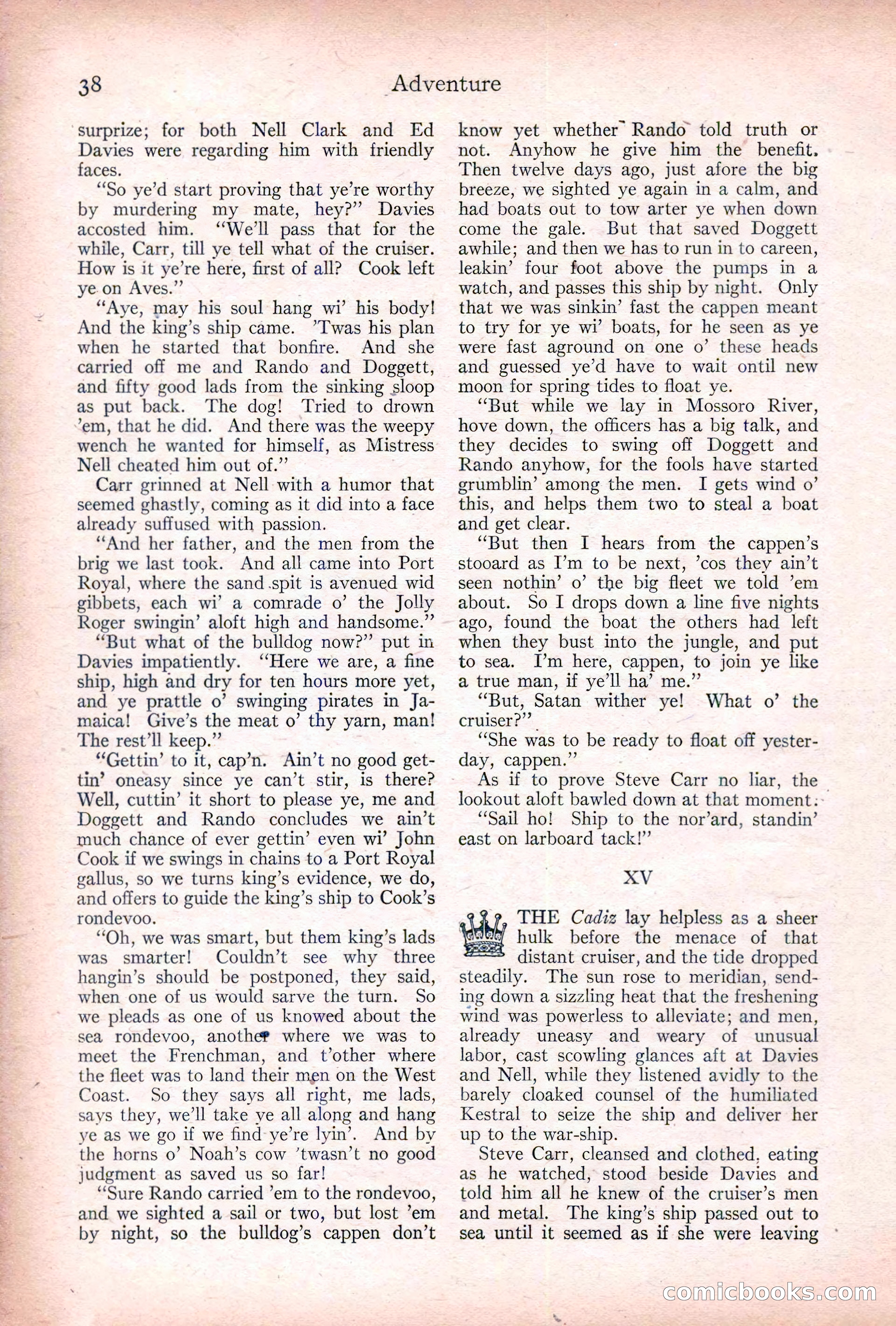 Adventure, January 20, 1922 — page 40 of 196