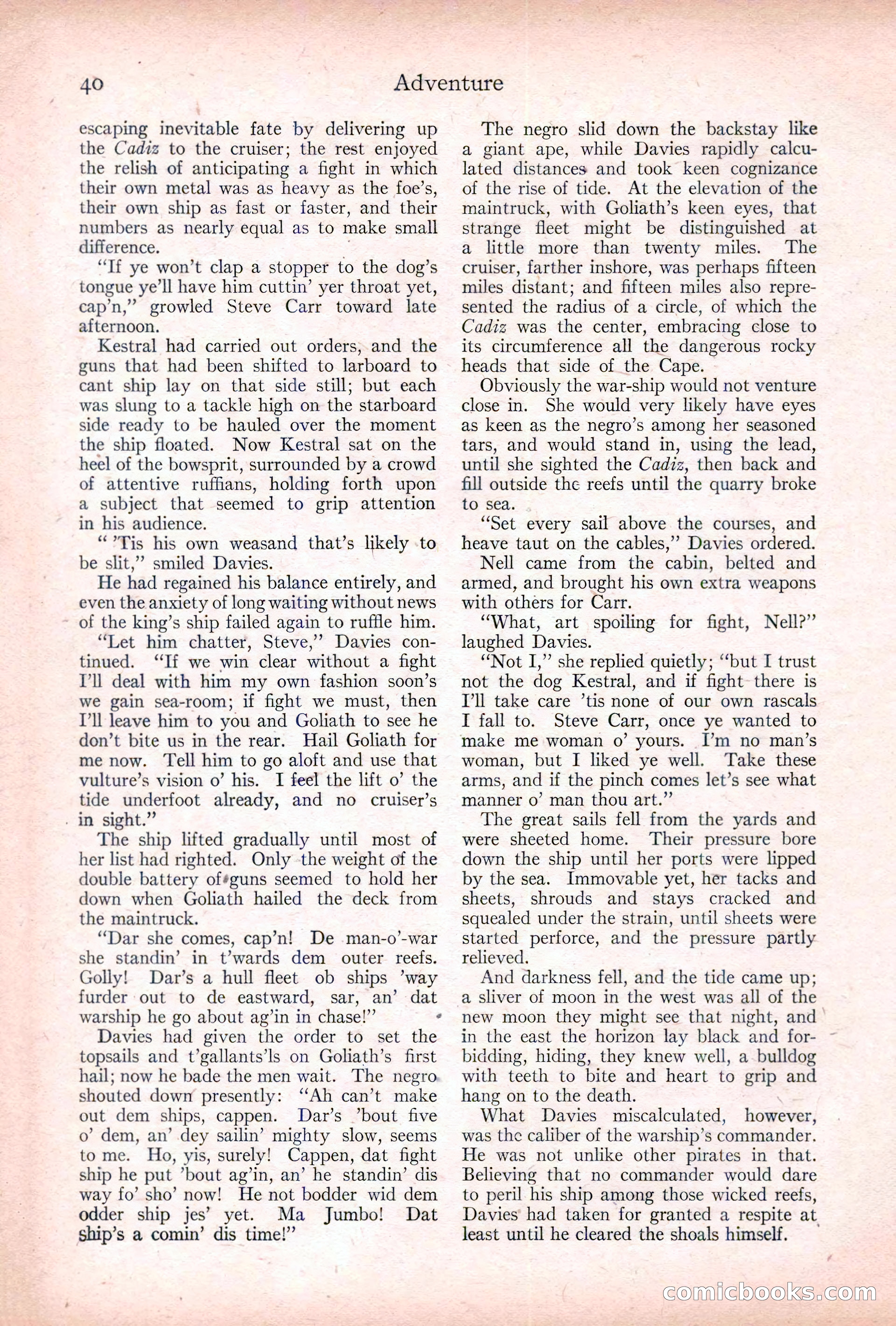 Adventure, January 20, 1922 — page 42 of 196