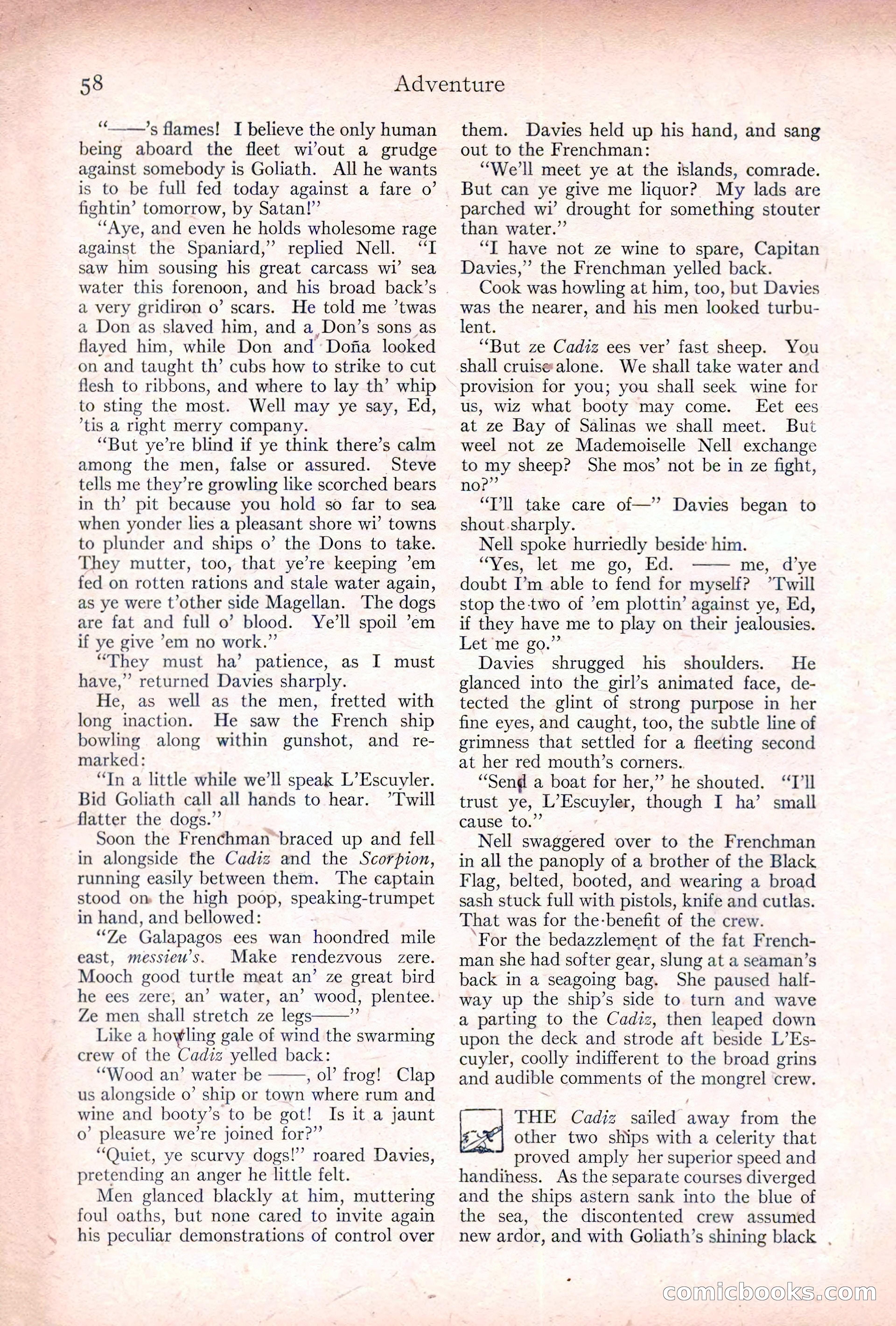 Adventure, January 20, 1922 — page 60 of 196
