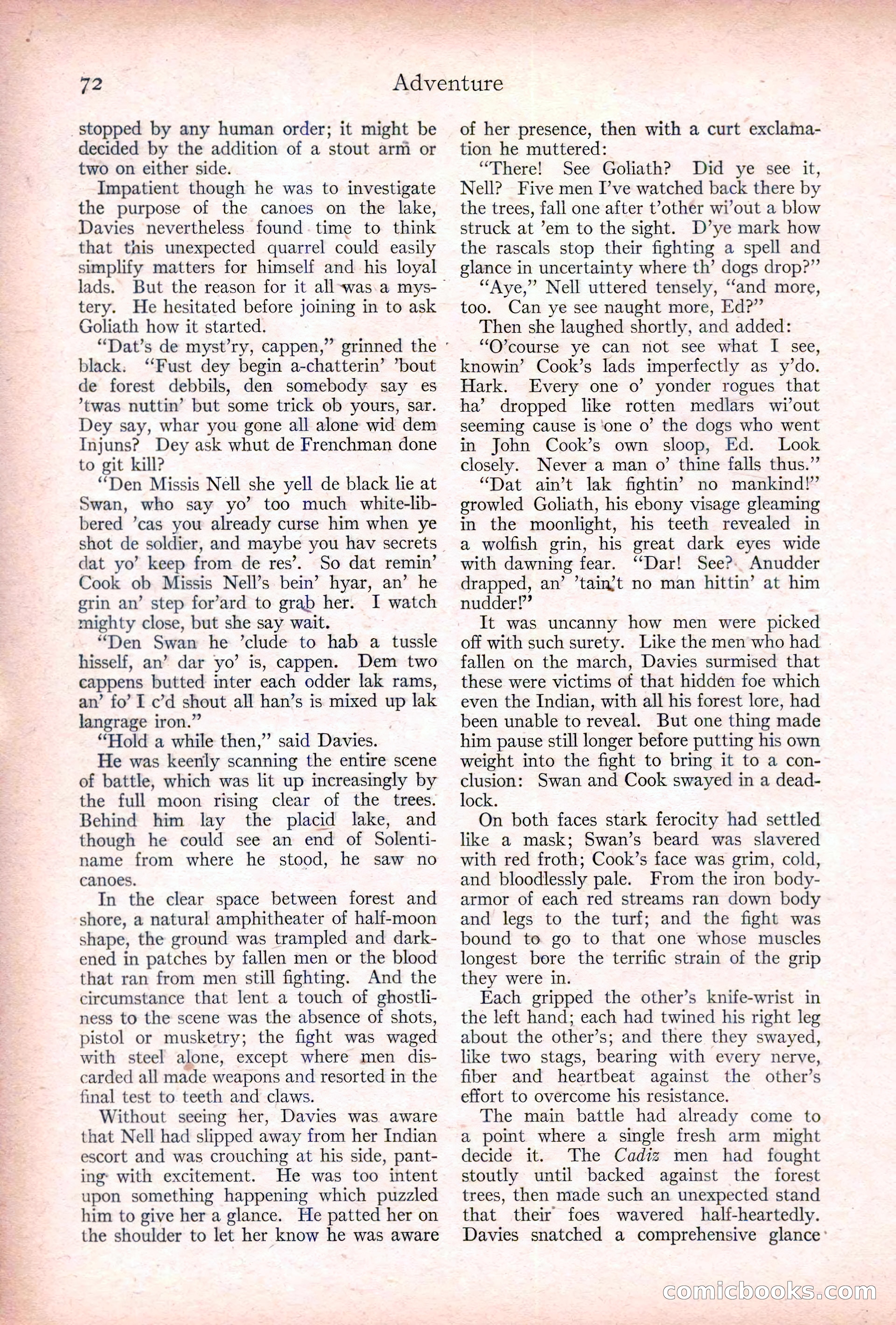 Adventure, January 20, 1922 — page 74 of 196