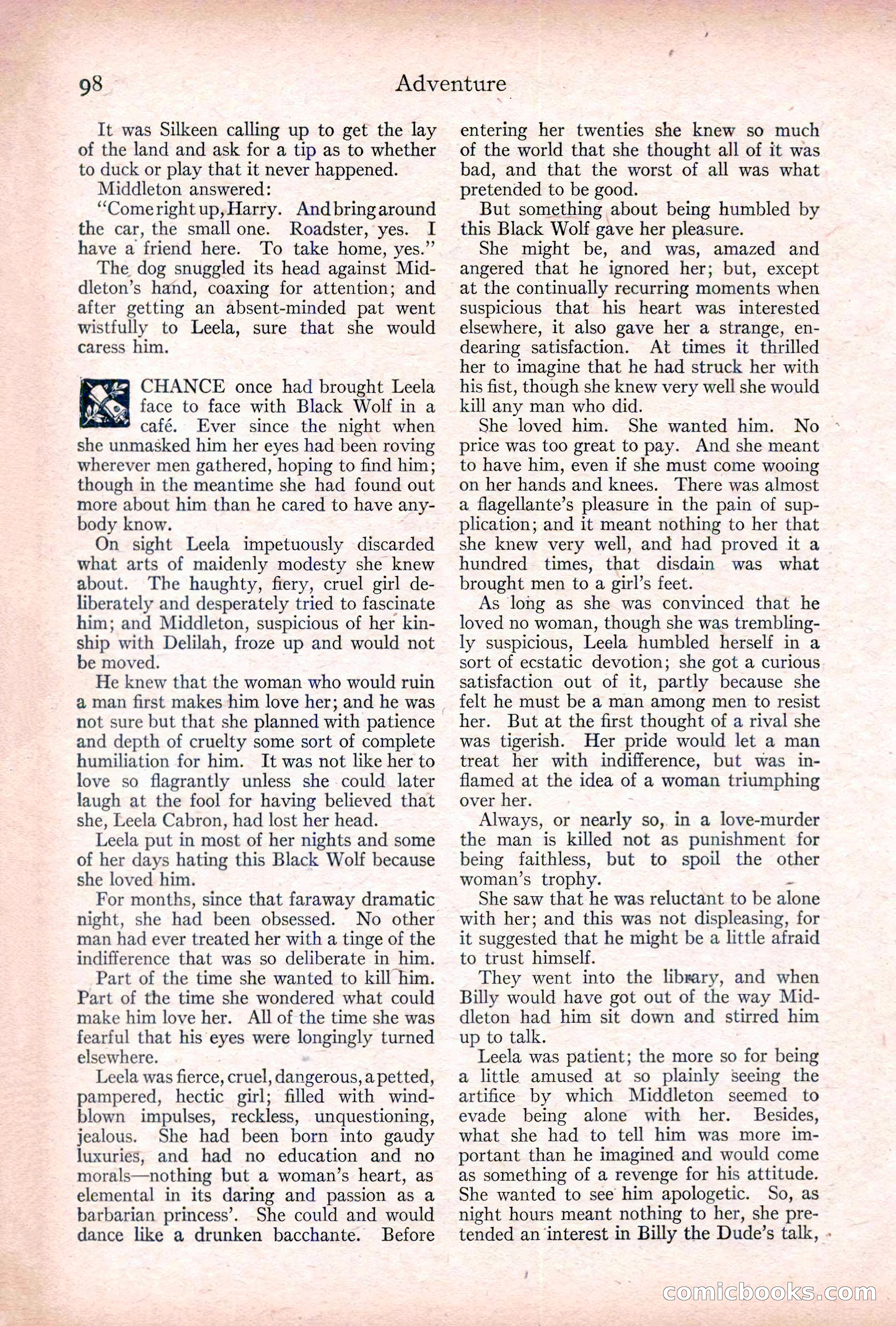 Adventure, January 20, 1922 — page 100 of 196