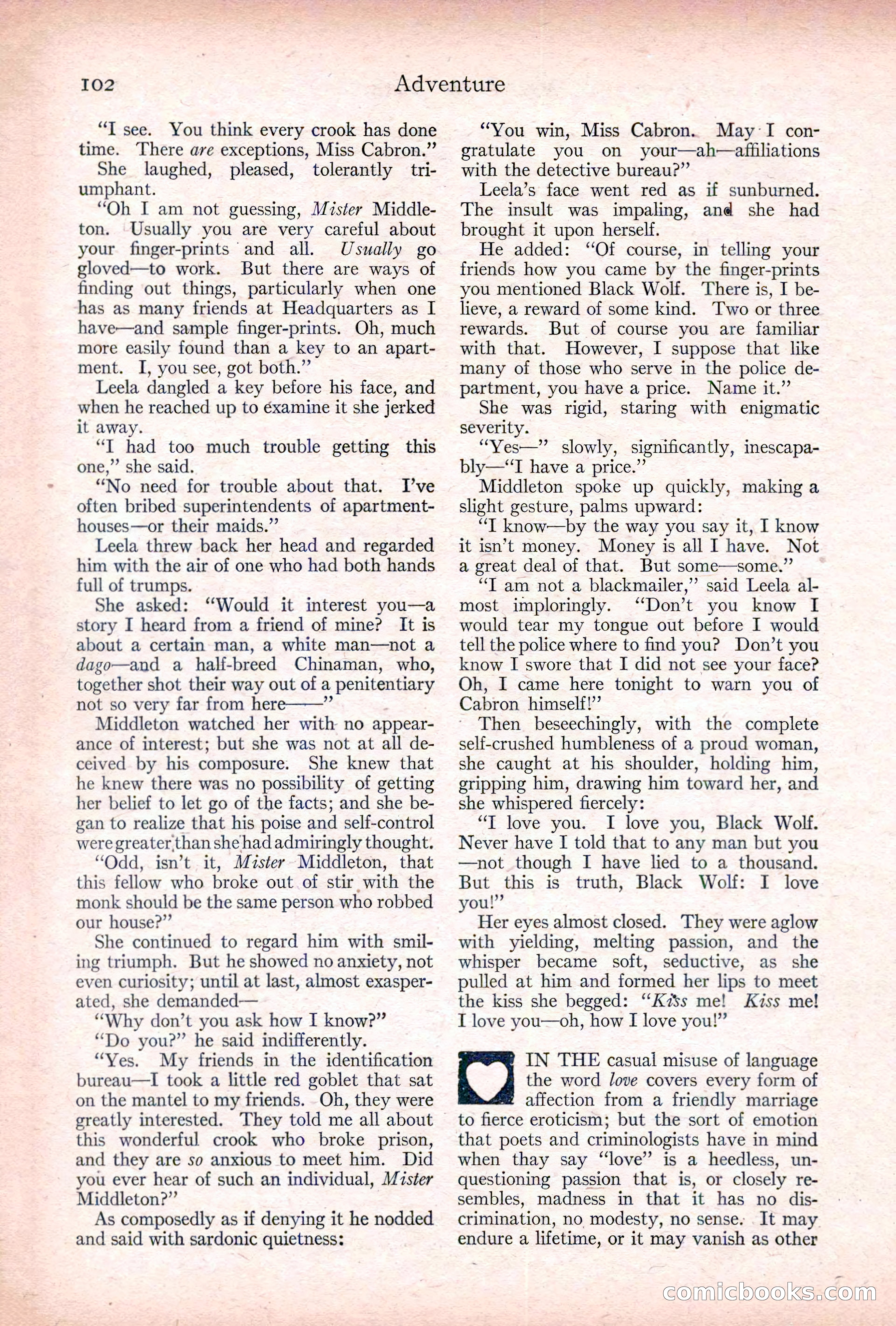 Adventure, January 20, 1922 — page 104 of 196