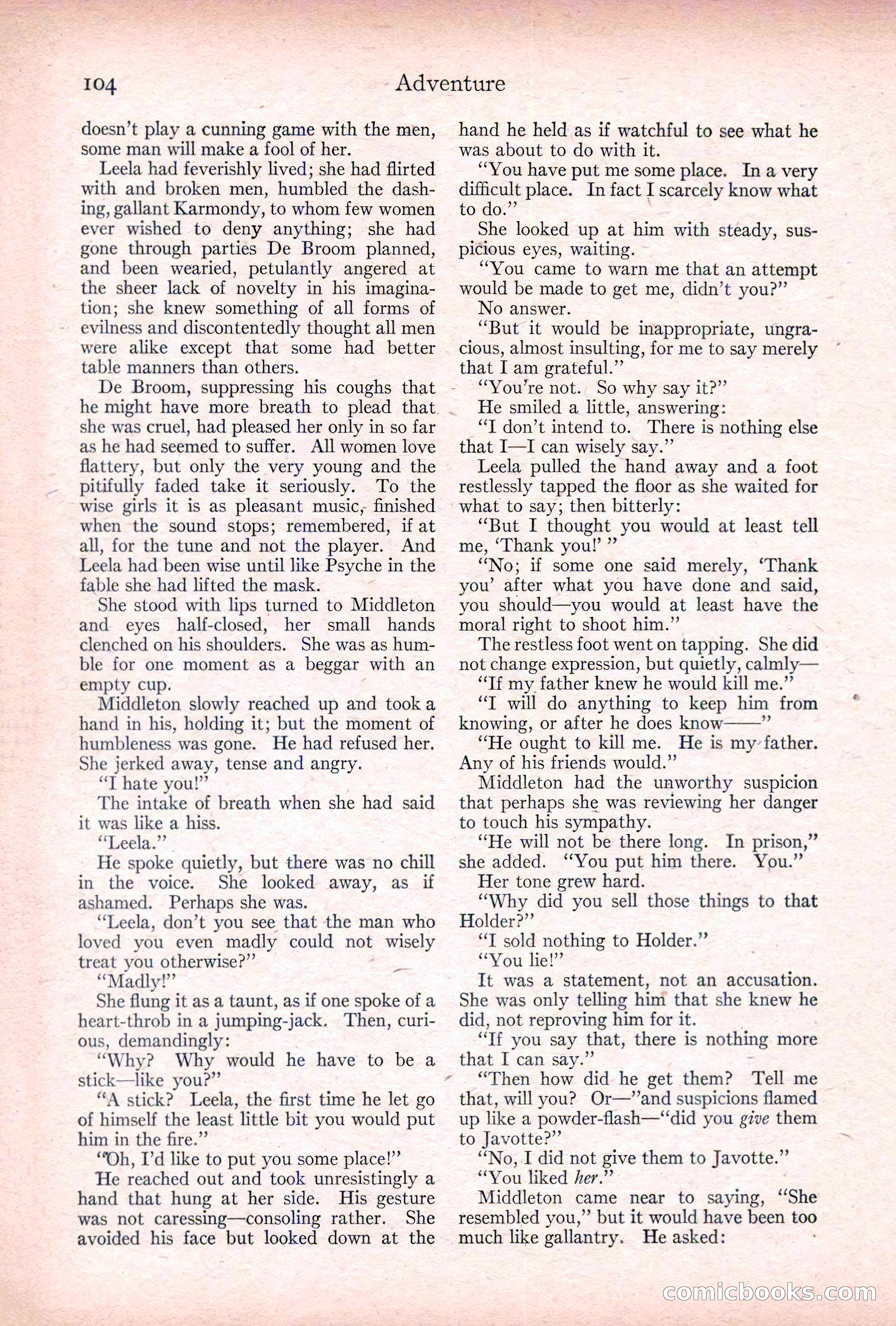 Adventure, January 20, 1922 — page 106 of 196