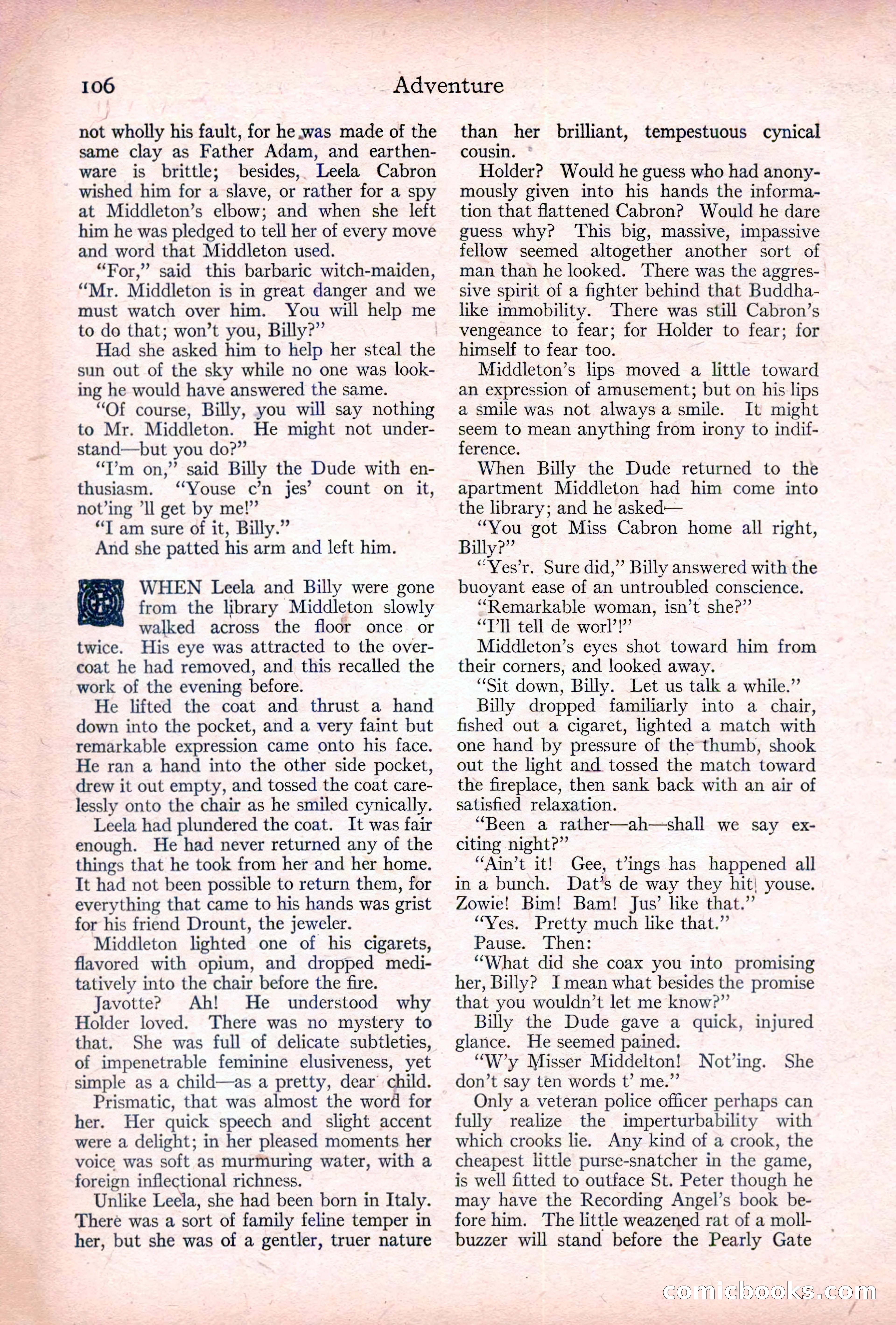 Adventure, January 20, 1922 — page 108 of 196