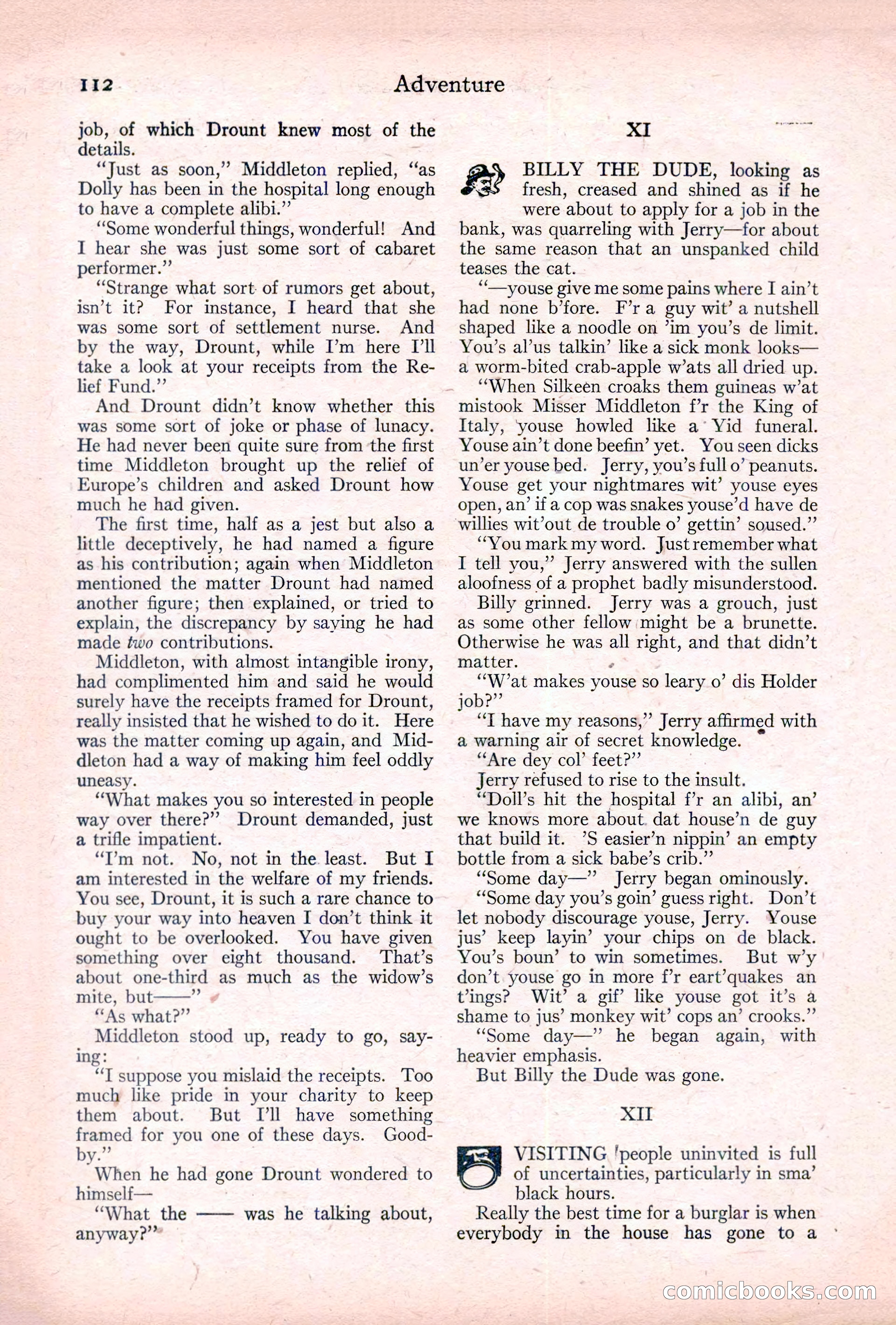 Adventure, January 20, 1922 — page 114 of 196