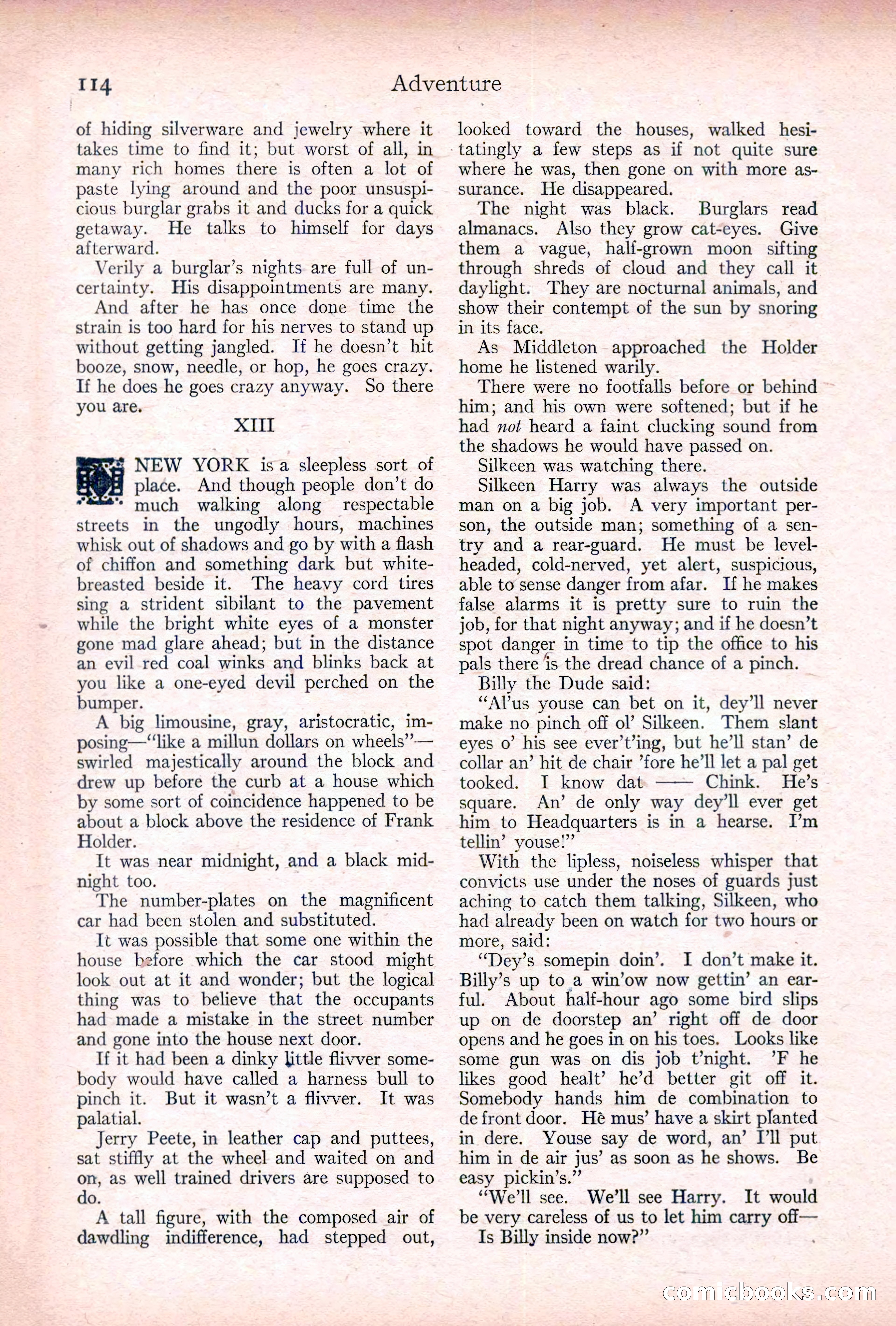 Adventure, January 20, 1922 — page 116 of 196