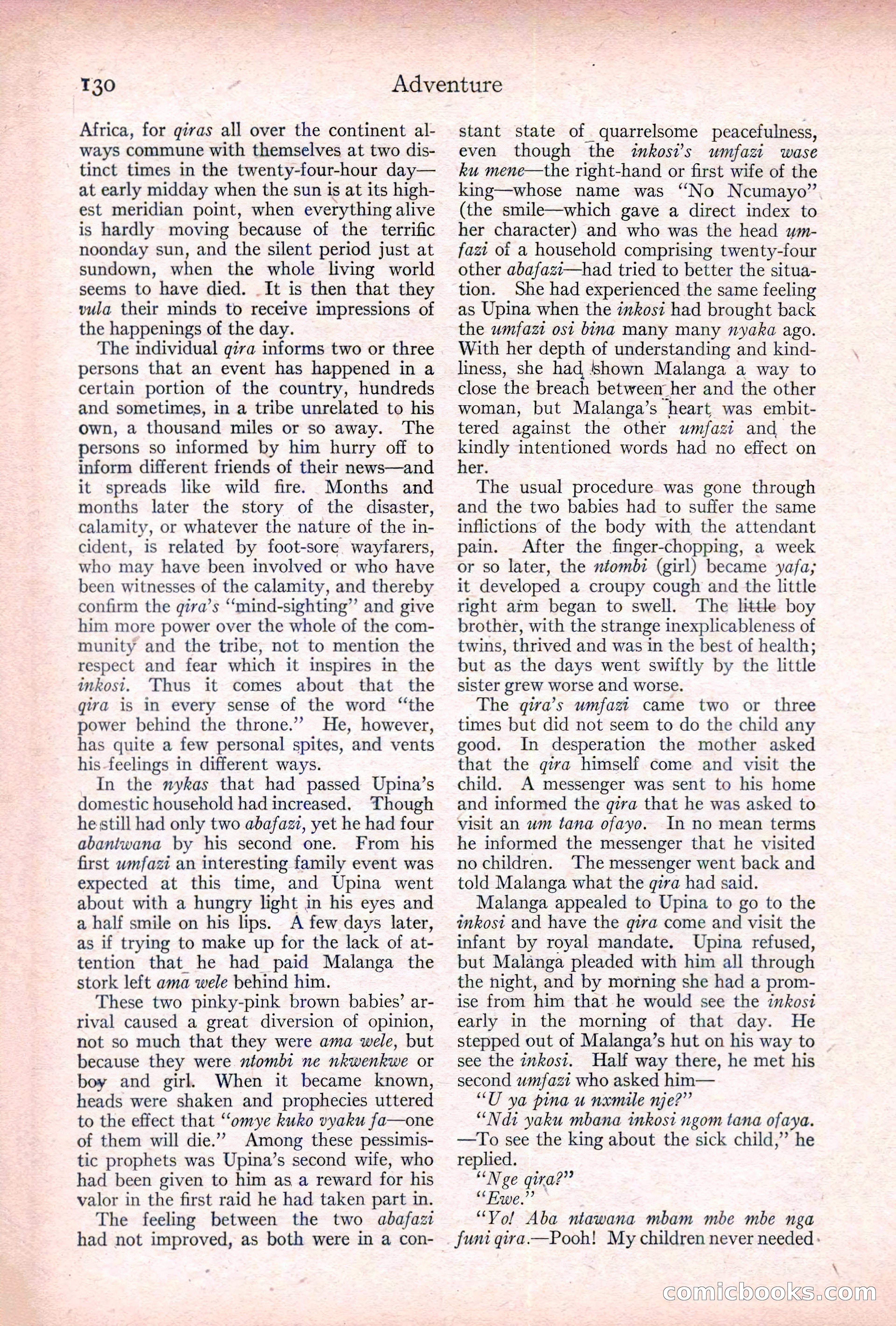 Adventure, January 20, 1922 — page 132 of 196