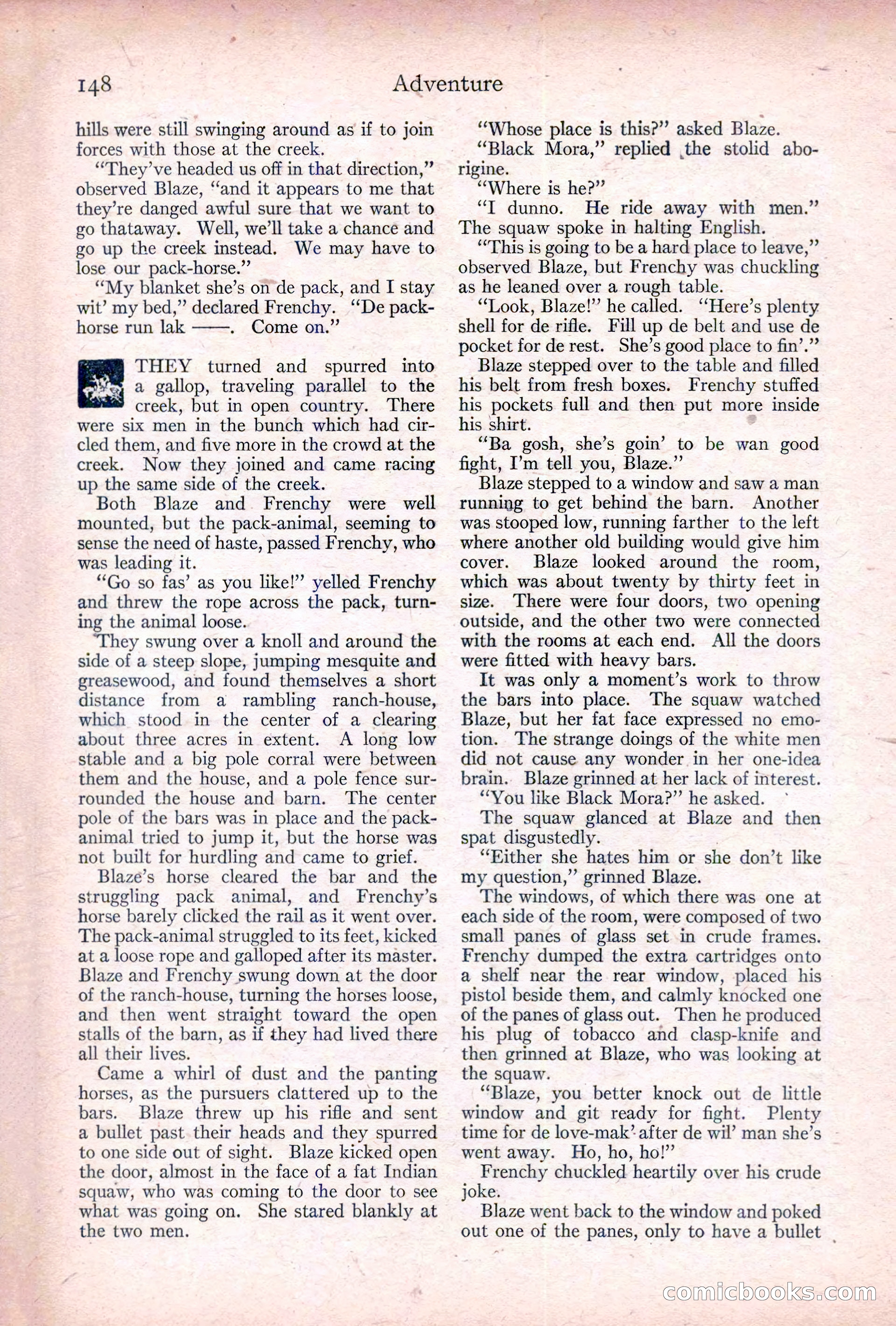 Adventure, January 20, 1922 — page 150 of 196