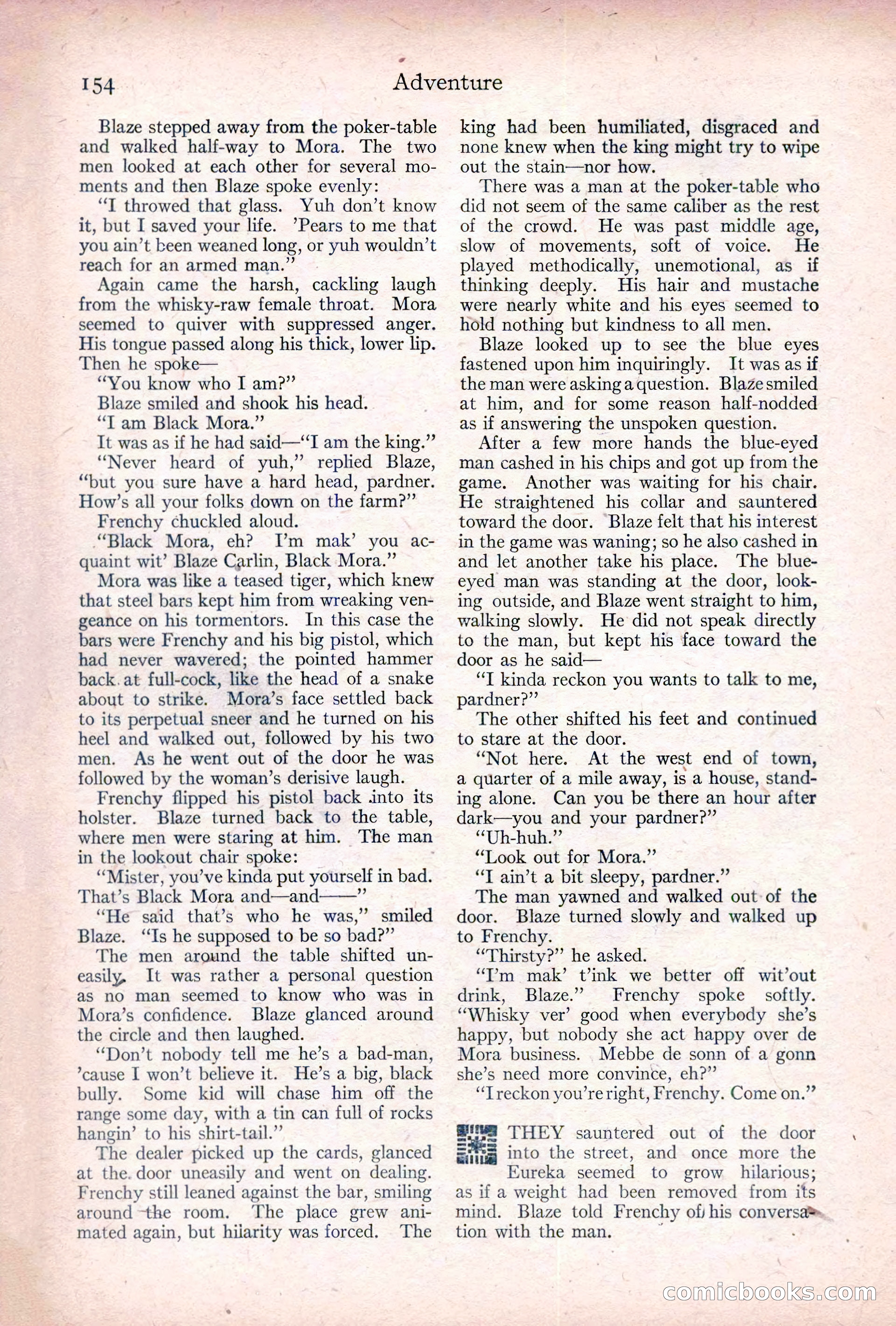 Adventure, January 20, 1922 — page 156 of 196