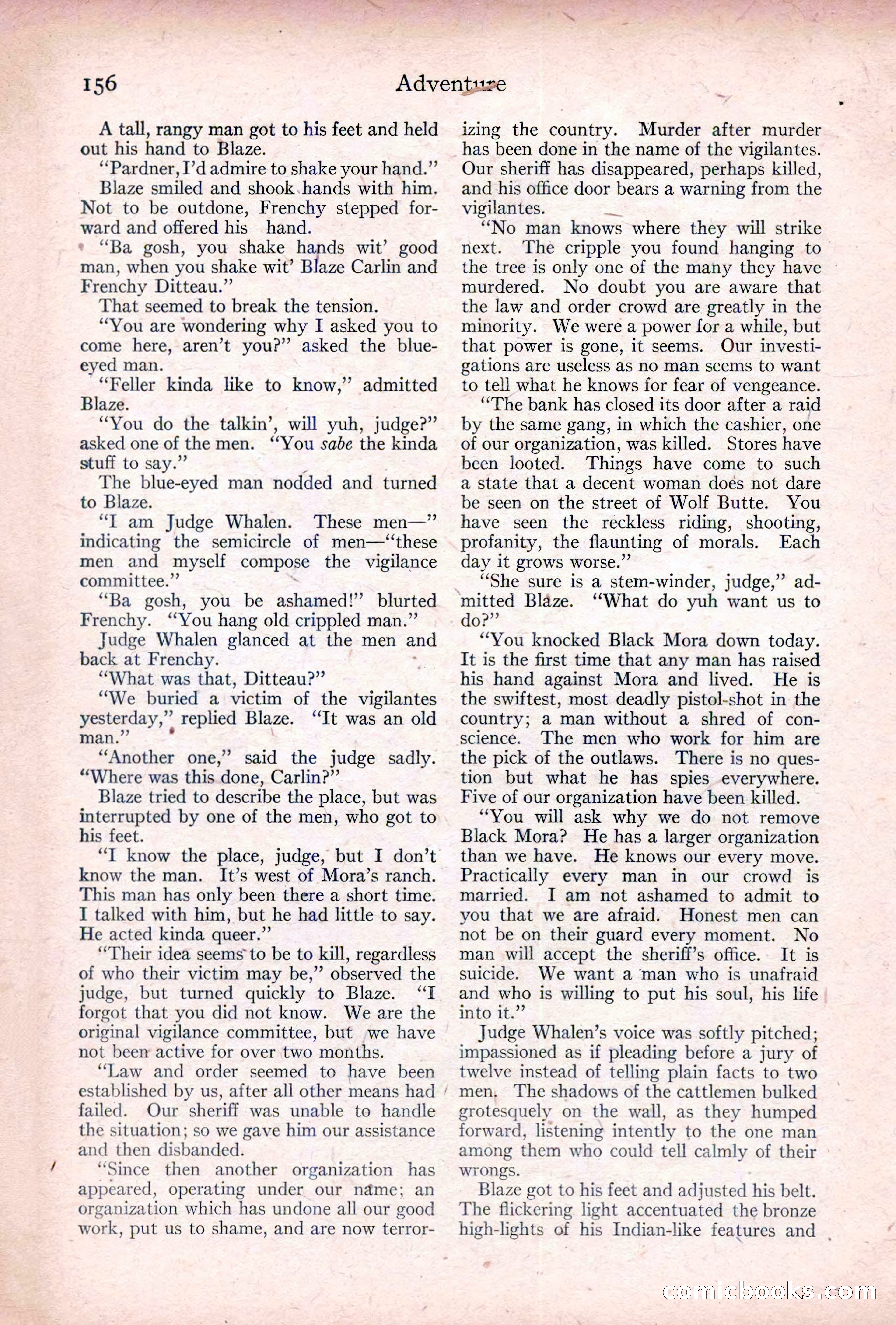 Adventure, January 20, 1922 — page 158 of 196