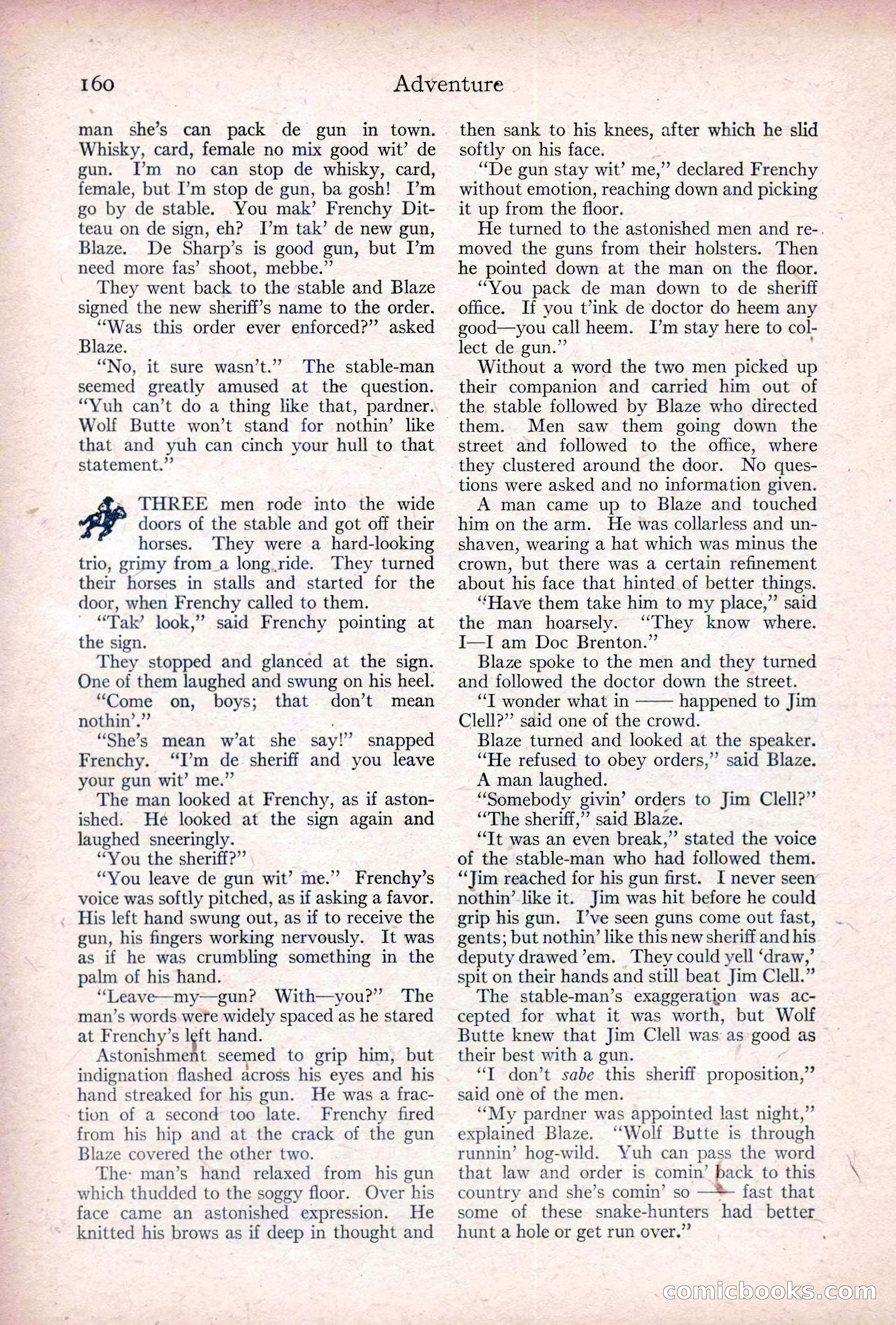 Adventure, January 20, 1922 — page 162 of 196