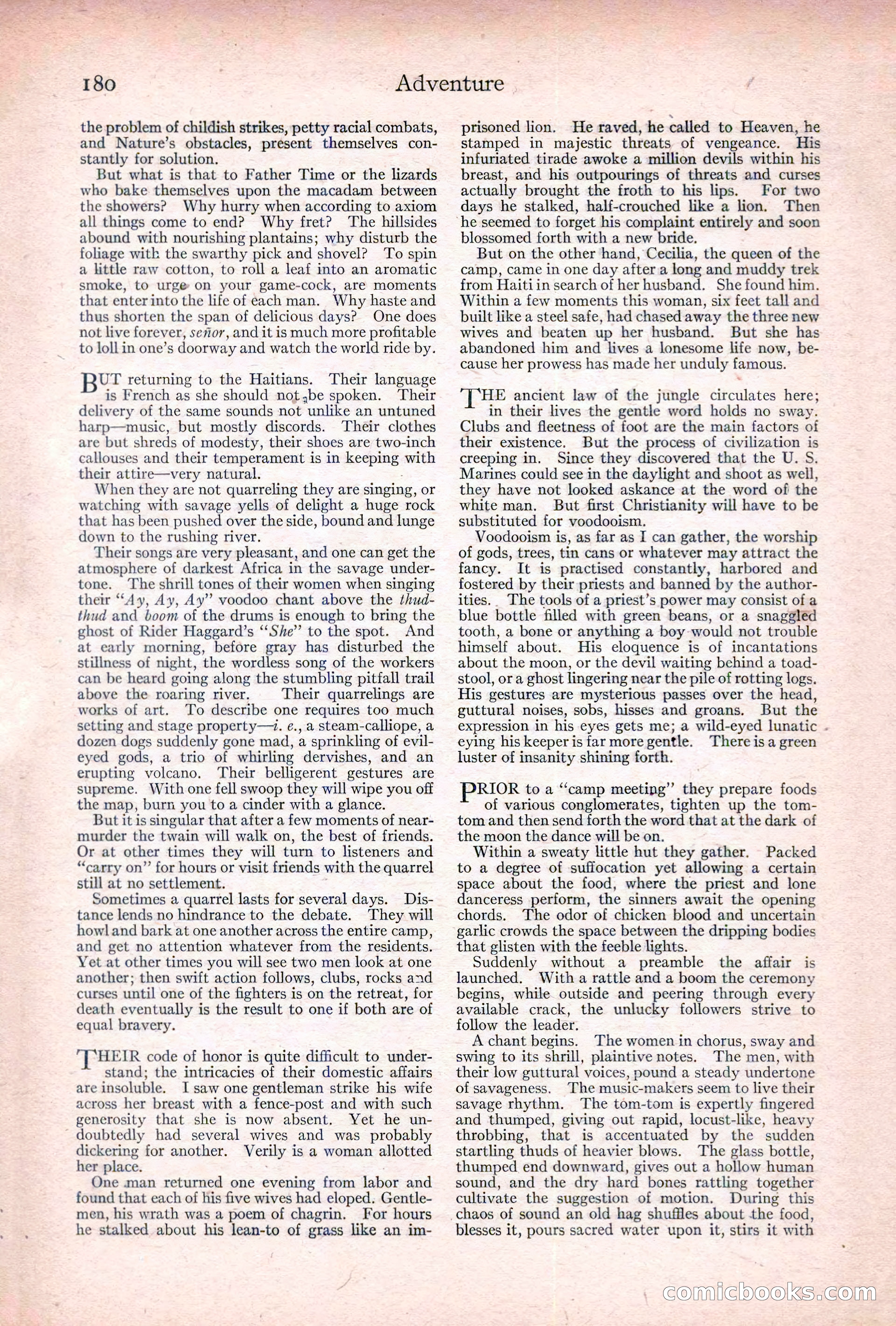Adventure, January 20, 1922 — page 182 of 196