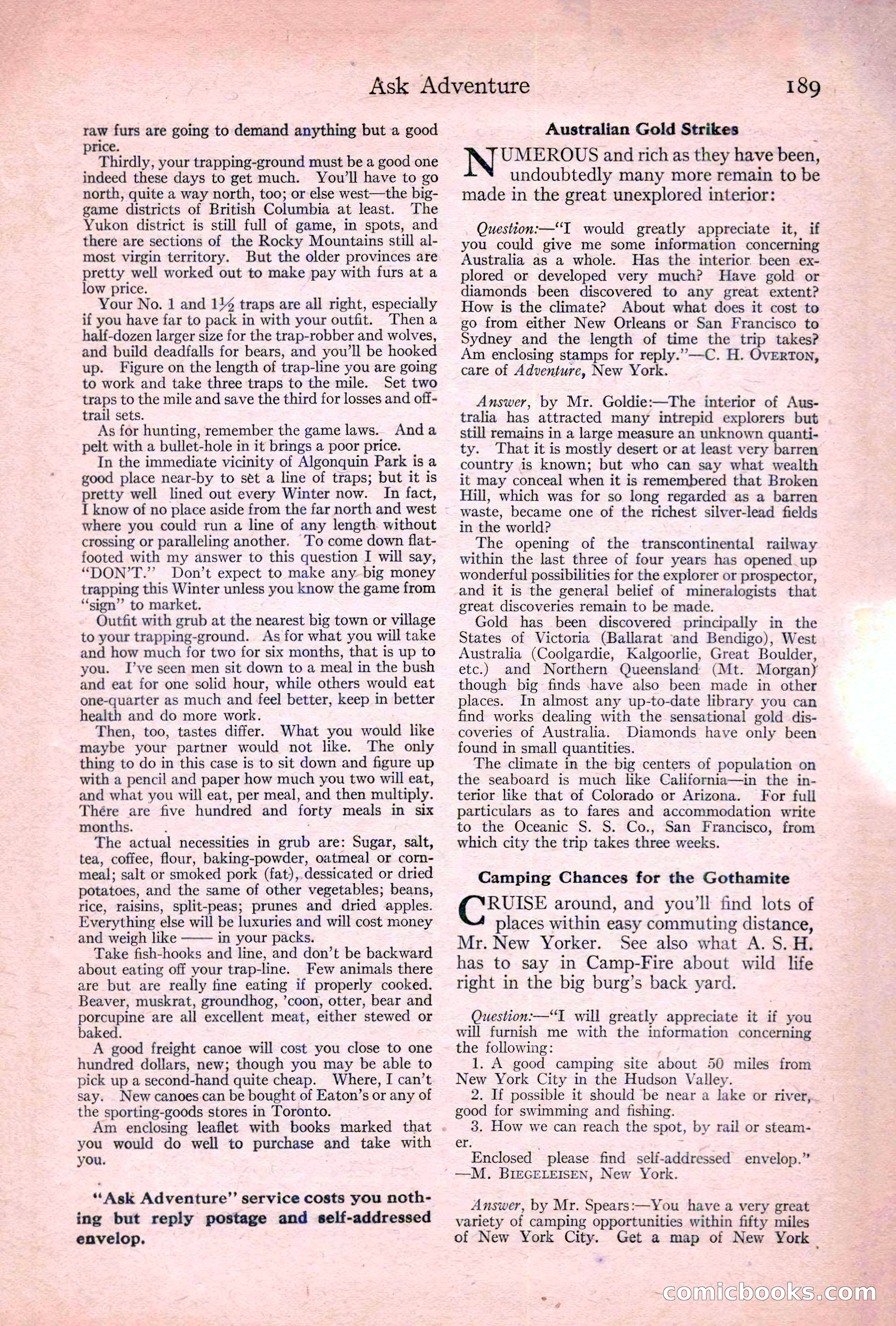 Adventure, January 20, 1922 — page 191 of 196