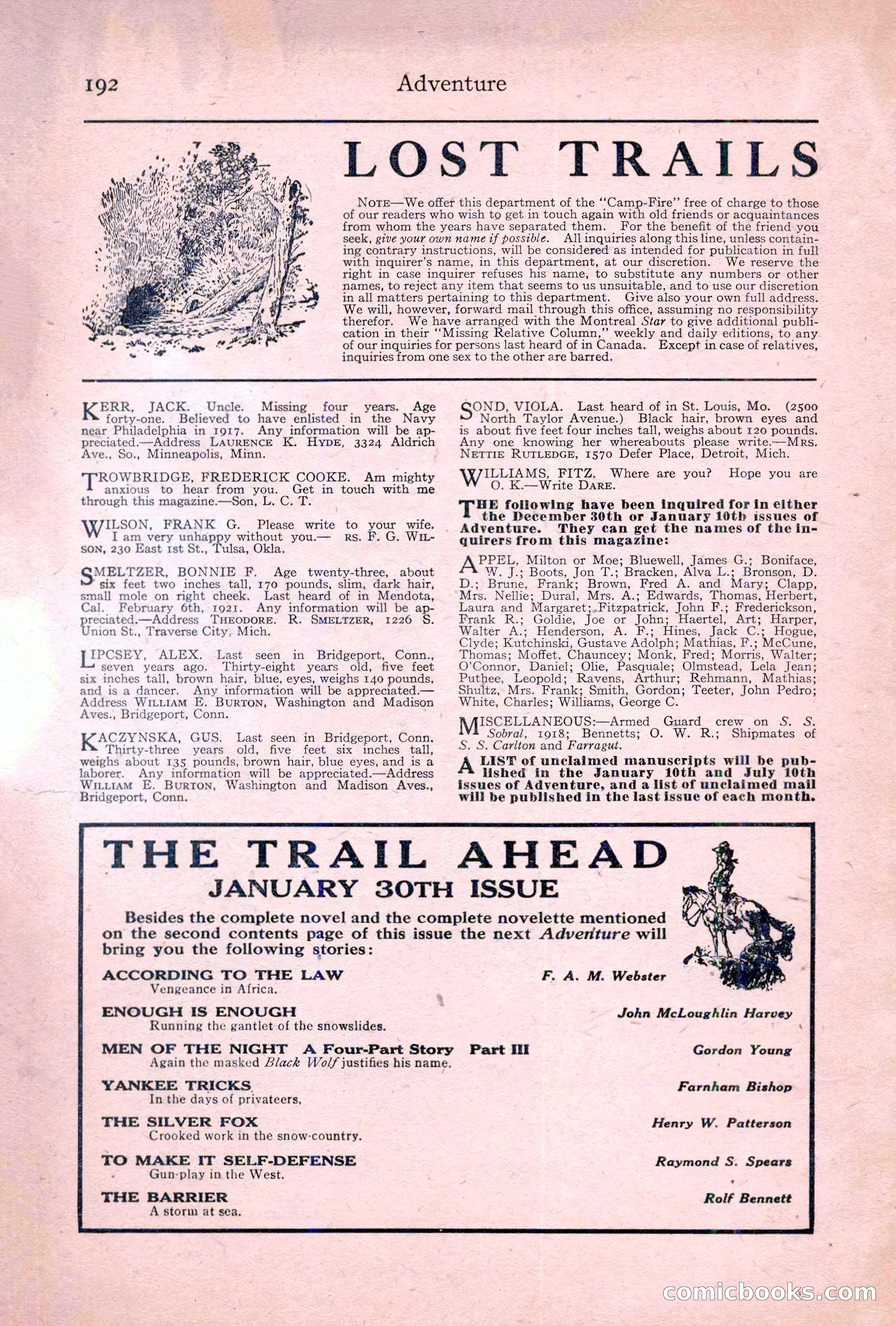 Adventure, January 20, 1922 — page 194 of 196