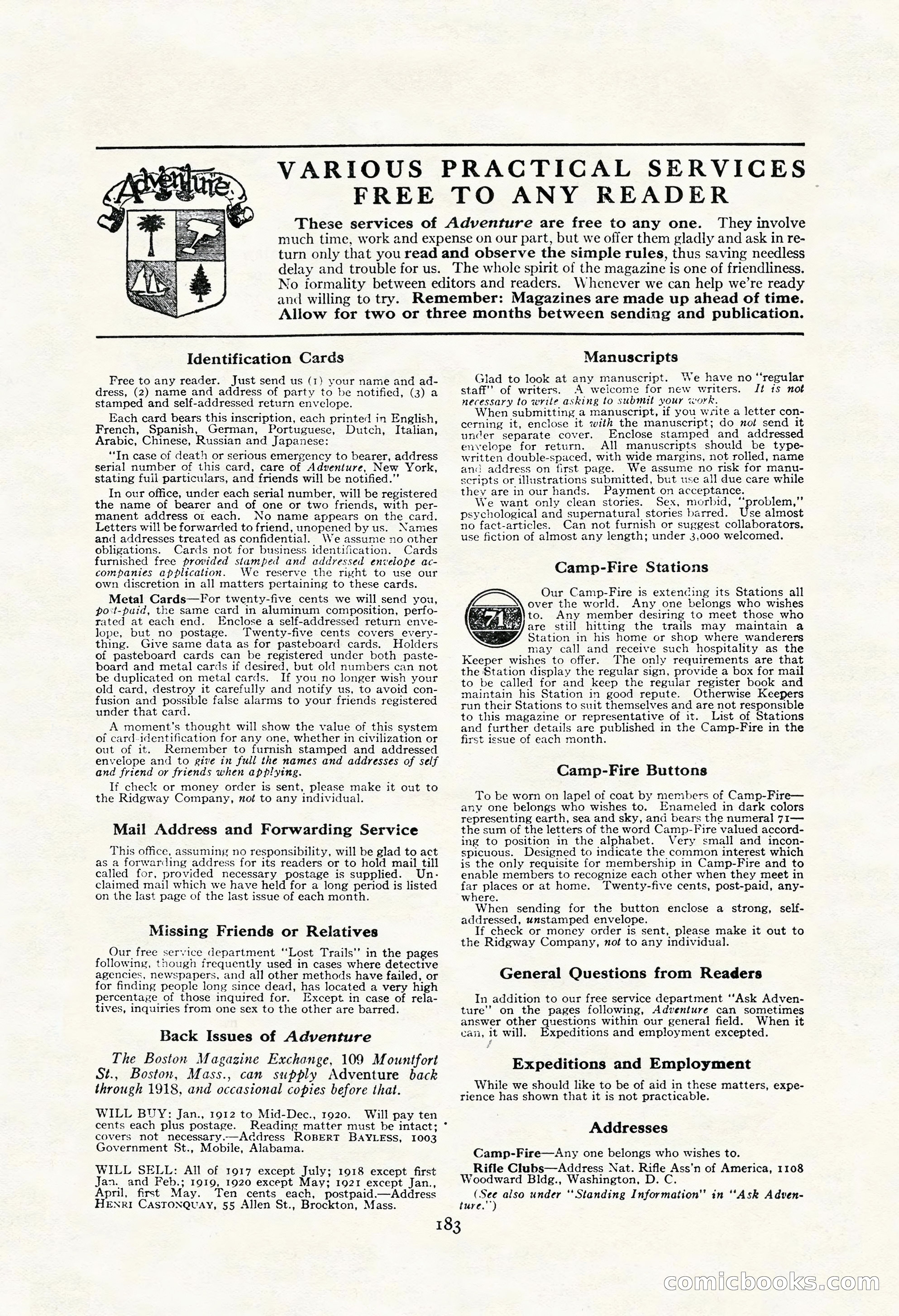 Adventure Magazine Cover — page 191 of 202