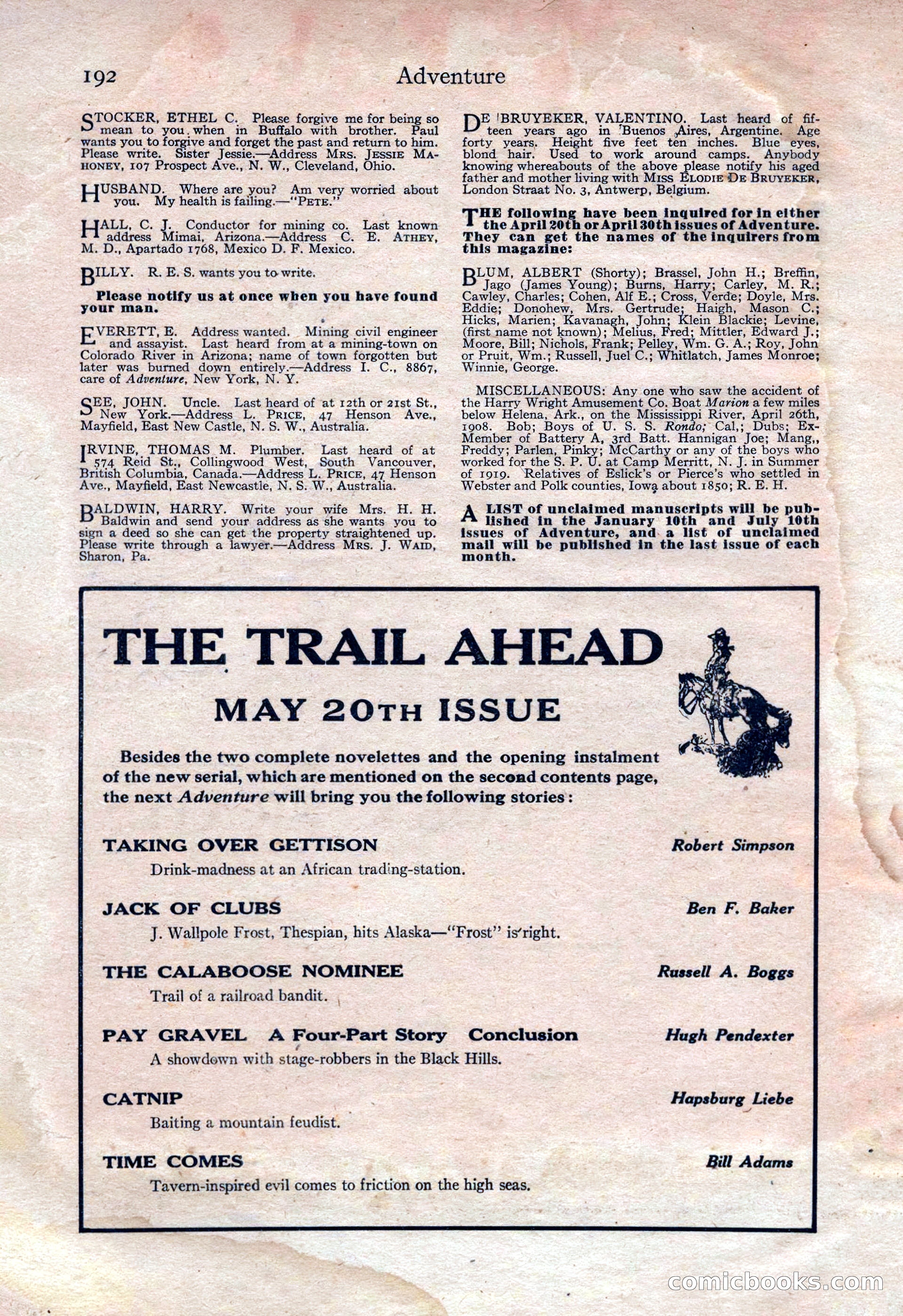Adventure Magazine Cover — page 198 of 200