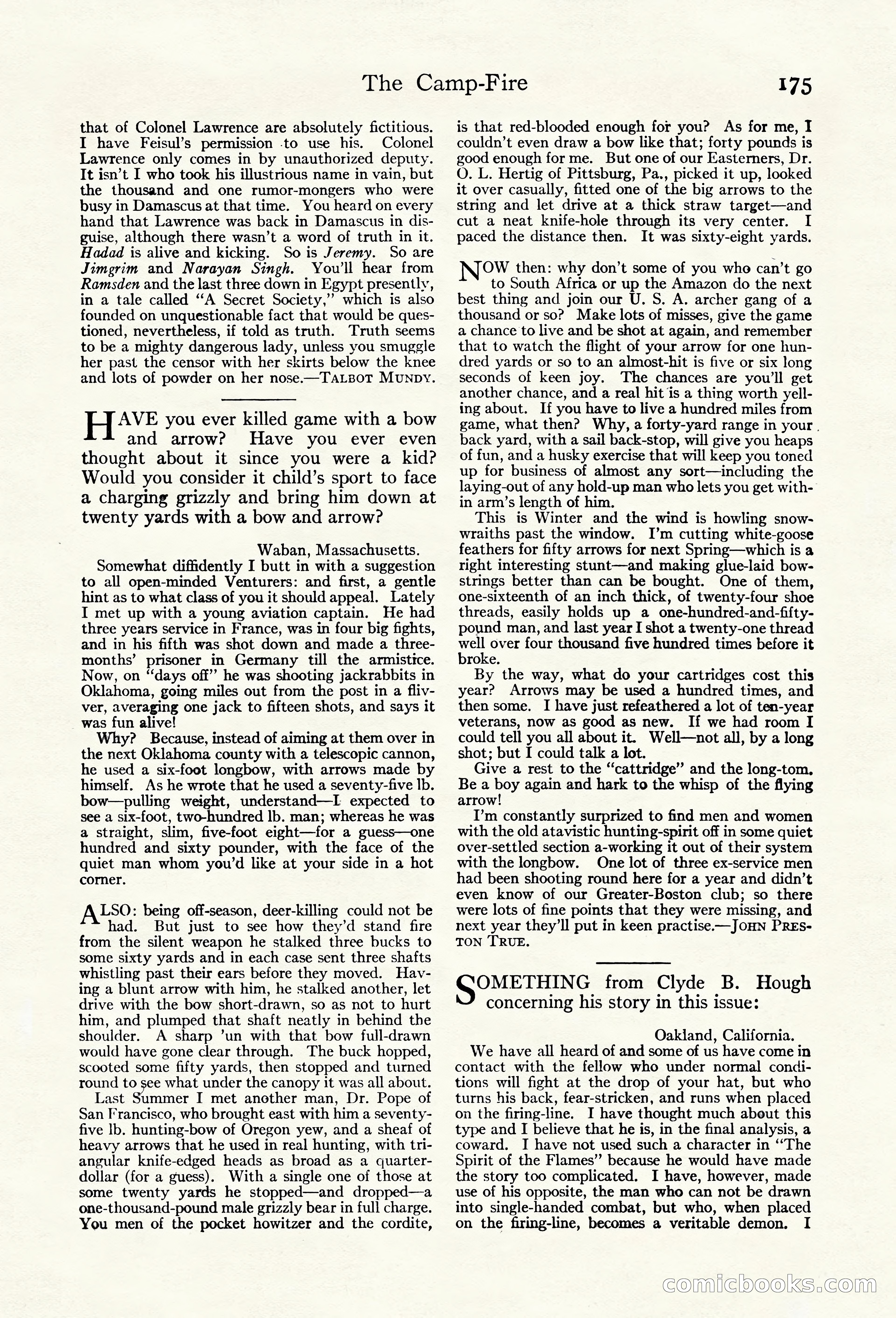 Adventure Magazine Cover — page 181: Pulp Fiction, 1922