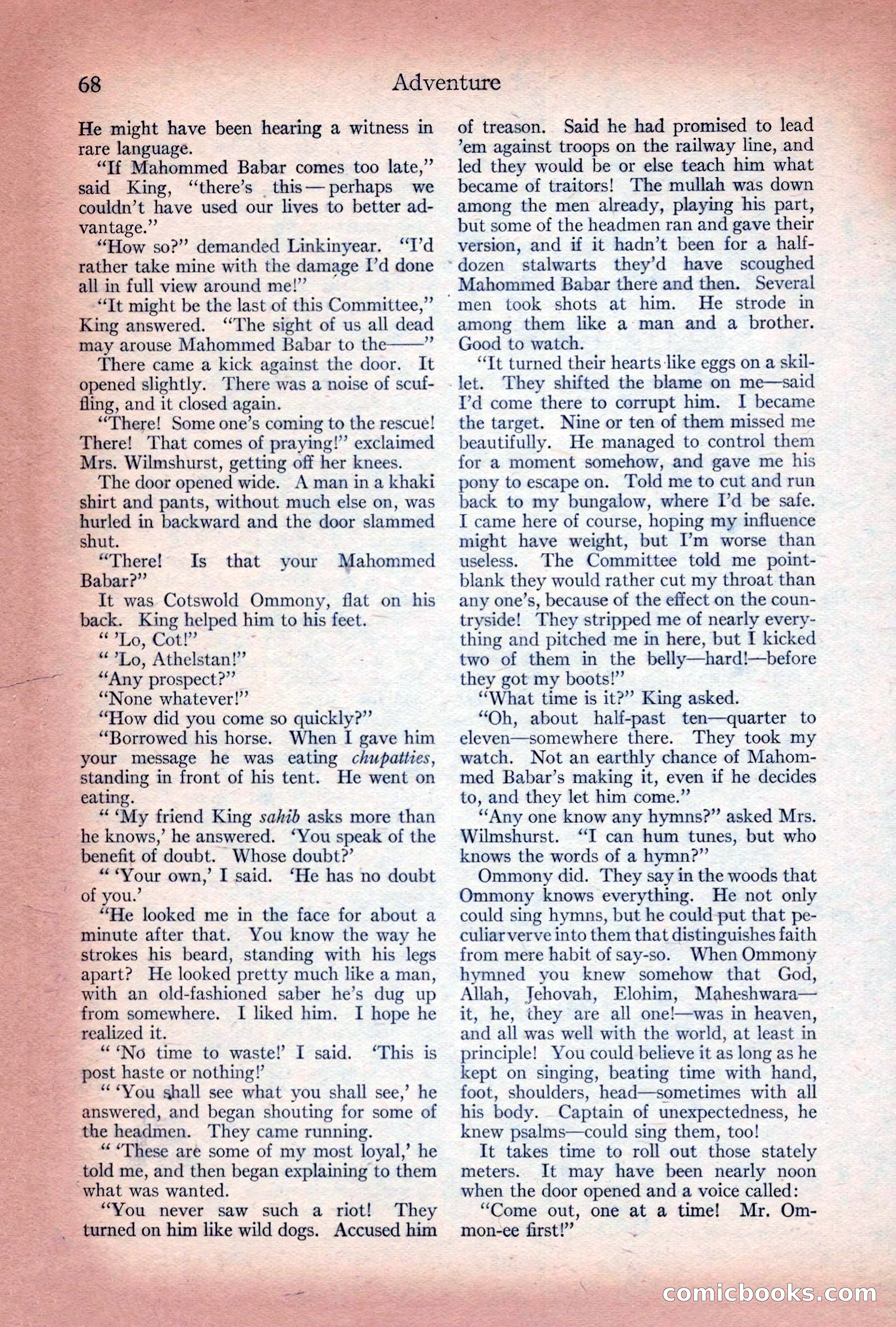 Adventure Magazine Cover, December 10, 1922 — page 74: Pulp Fiction, 1922