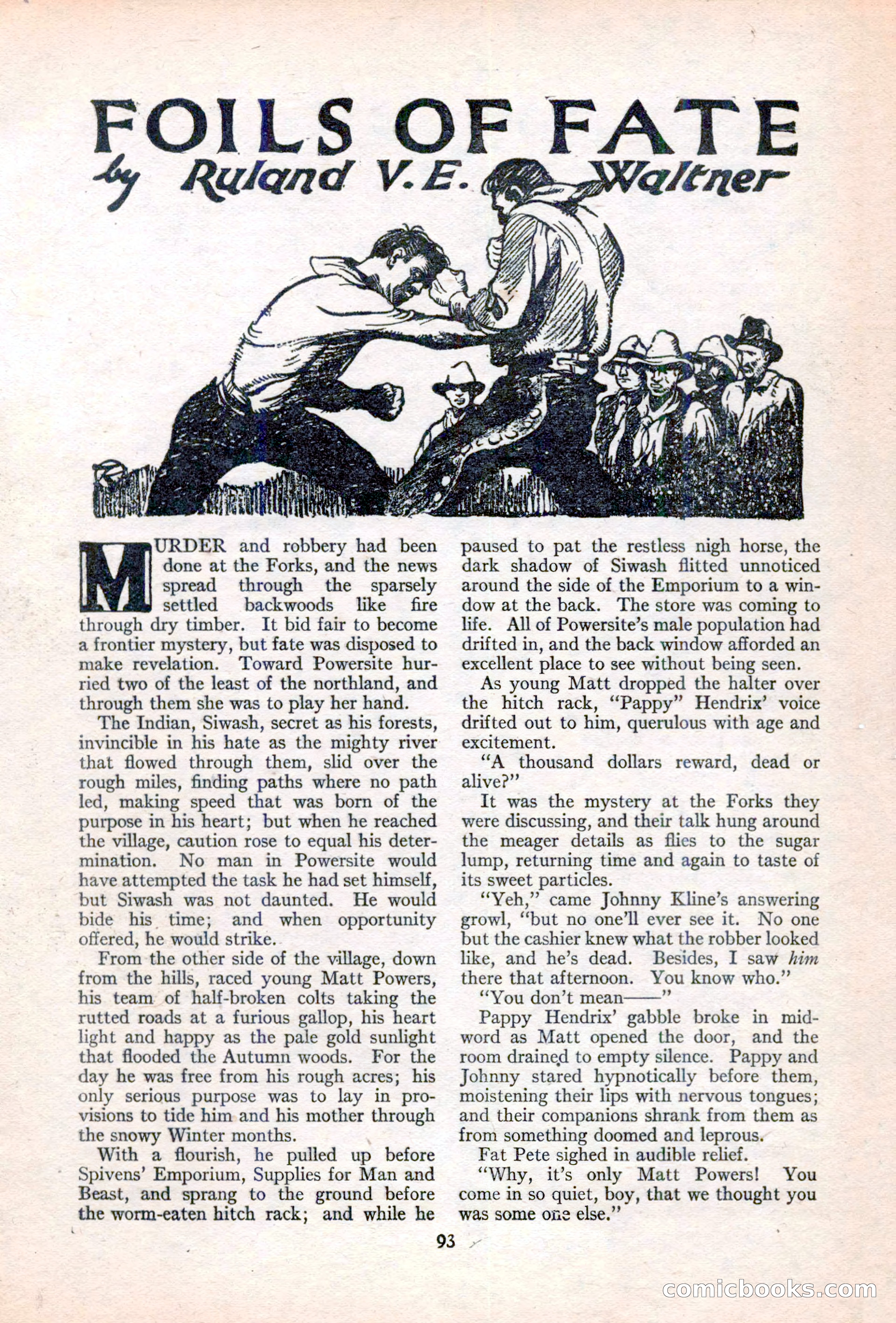 Adventure Magazine Cover, June 20, 1923 — page 95: Pulp Fiction, 1923