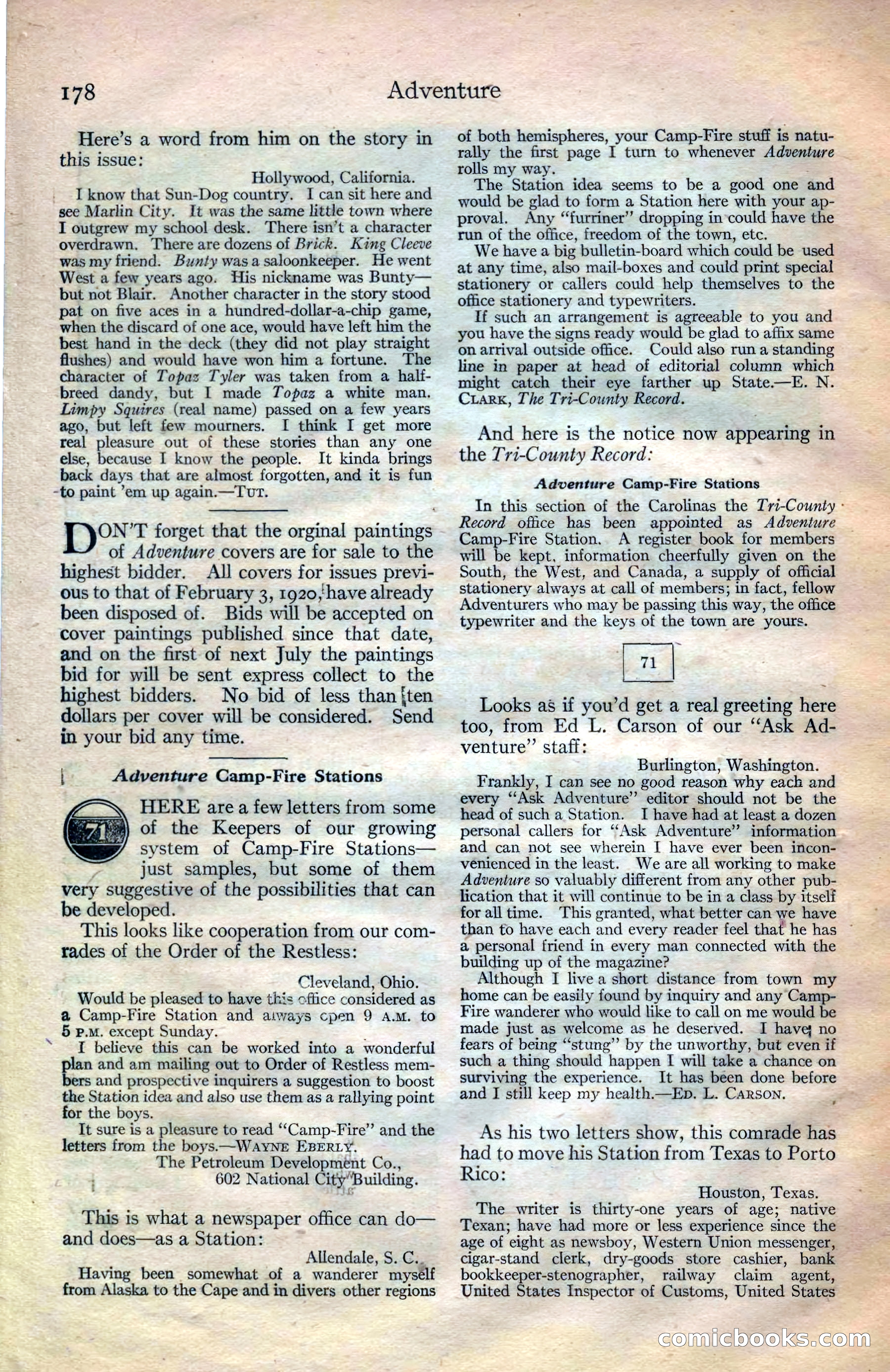 Adventure Magazine Cover — page 179 of 194