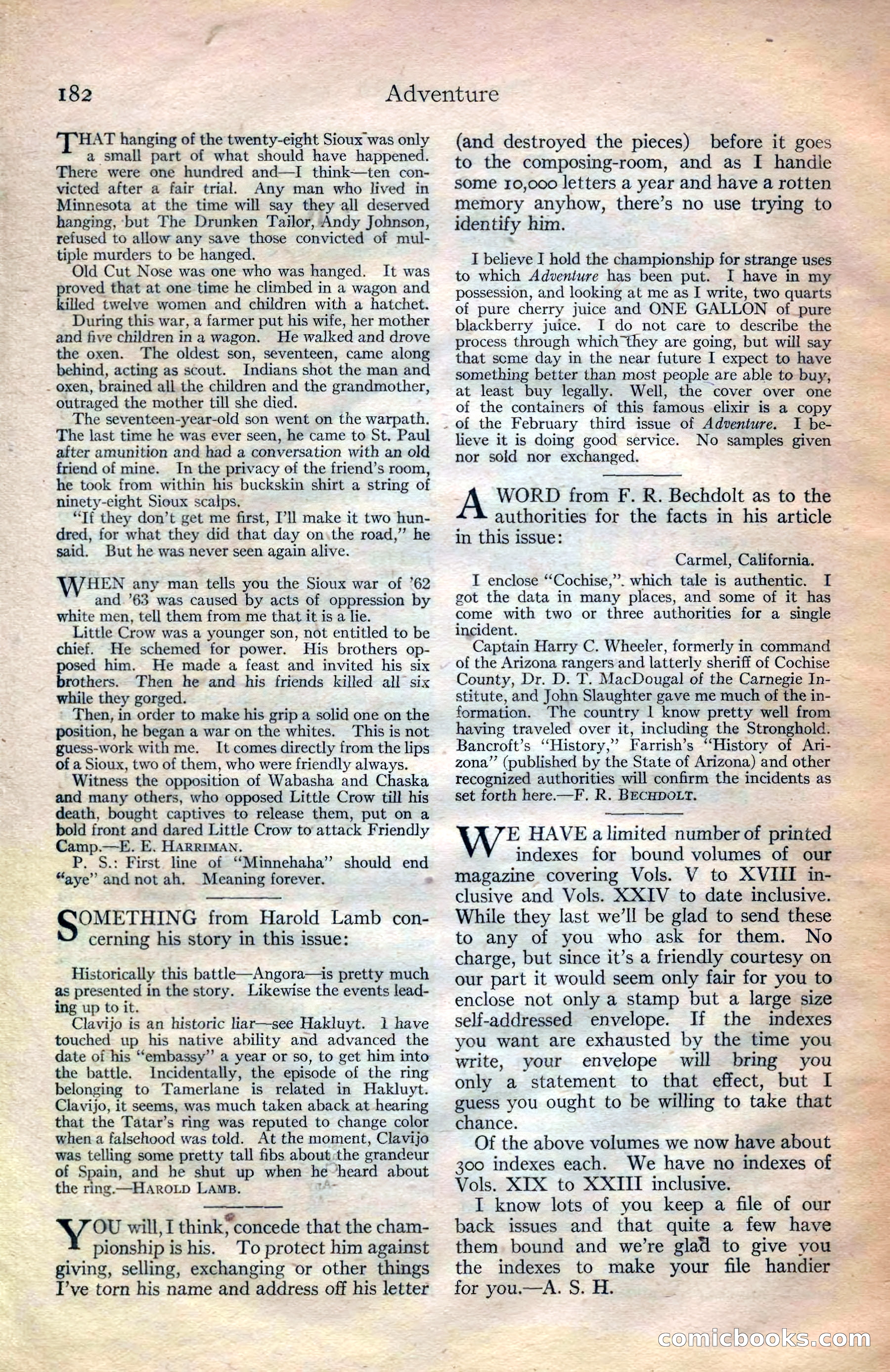 Adventure Magazine Cover — page 183 of 194