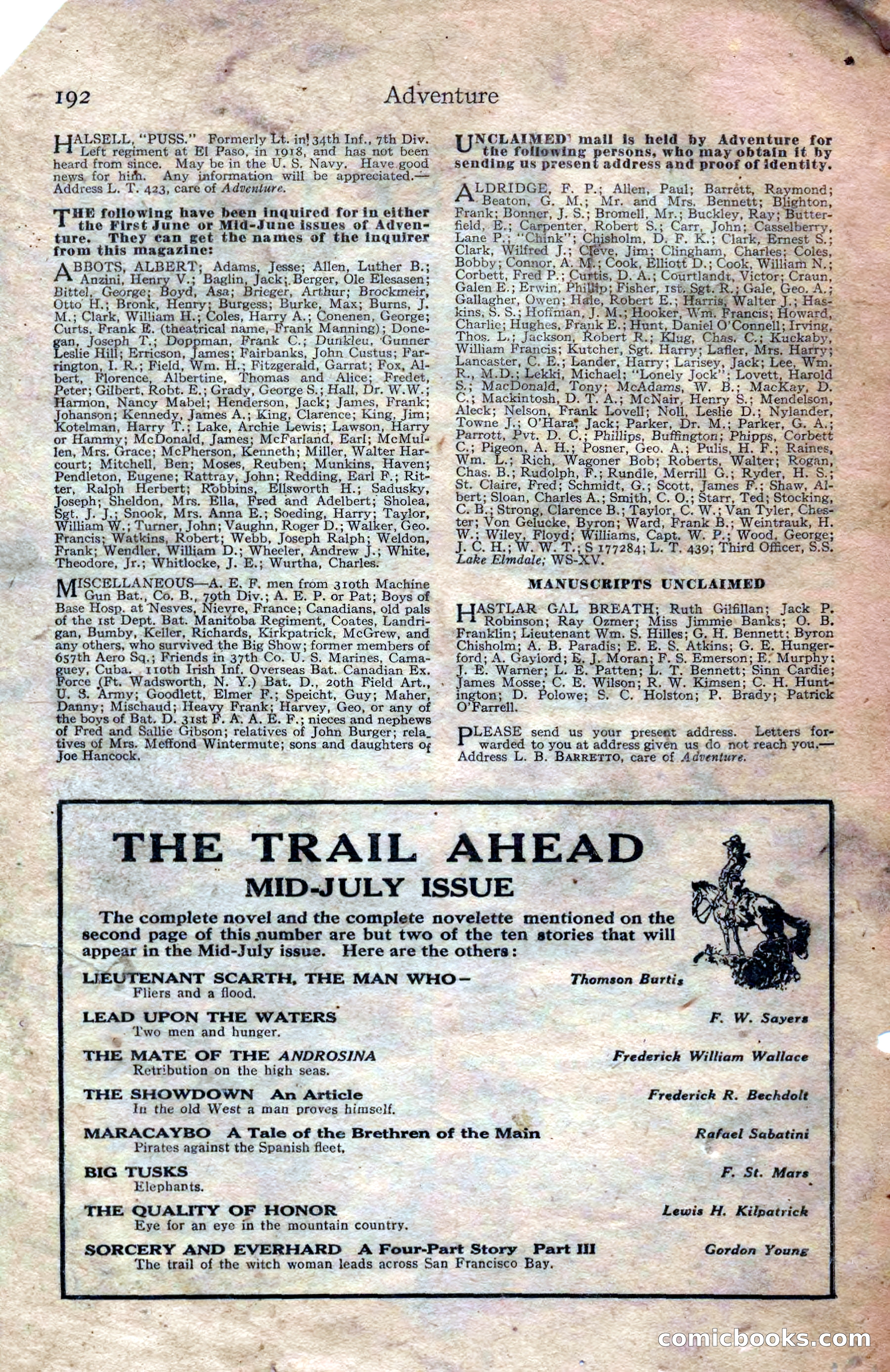 Adventure Magazine Cover — page 193 of 194