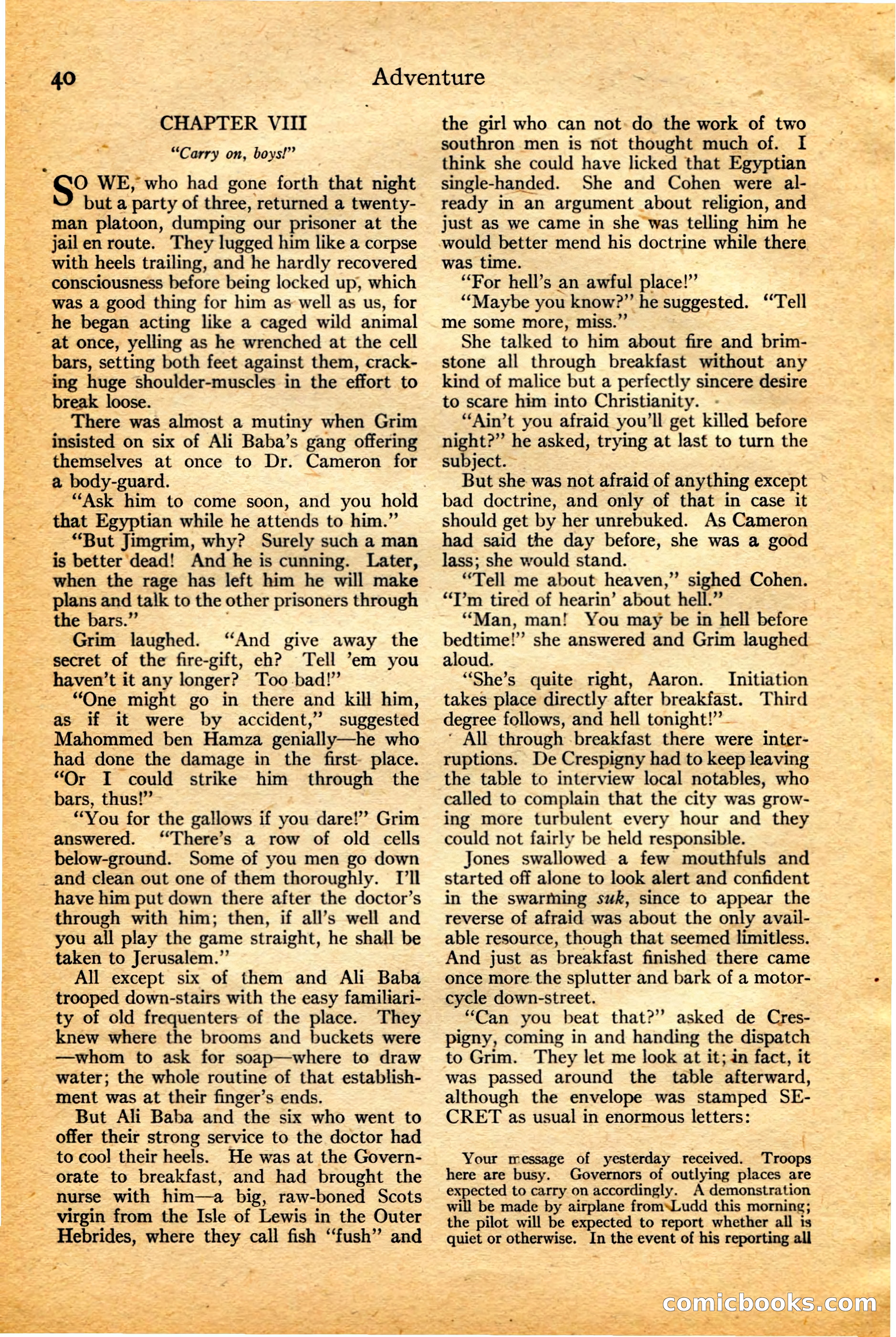 Adventure, February 20, 1922 — page 42 of 196
