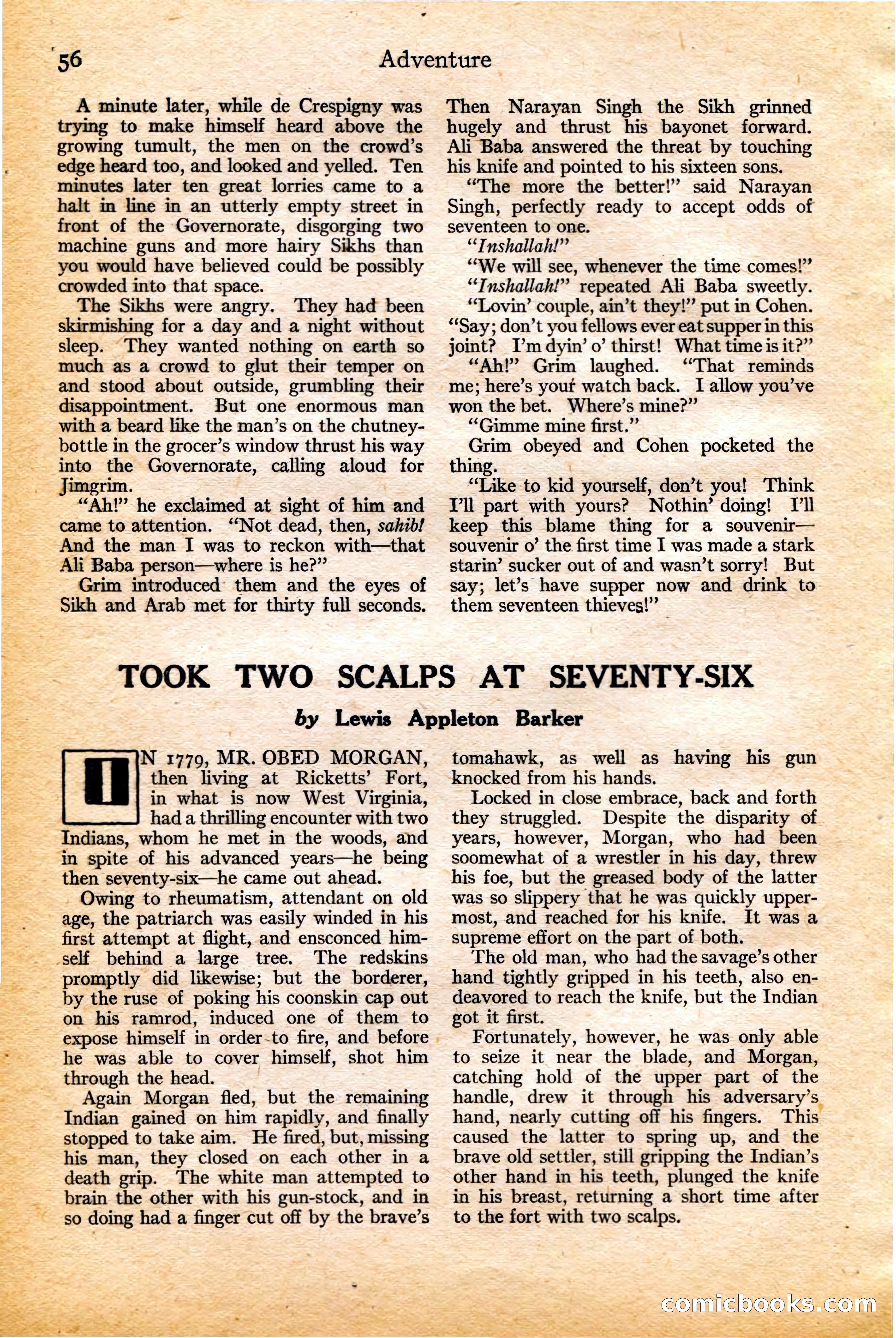 Adventure, February 20, 1922 — page 58 of 196