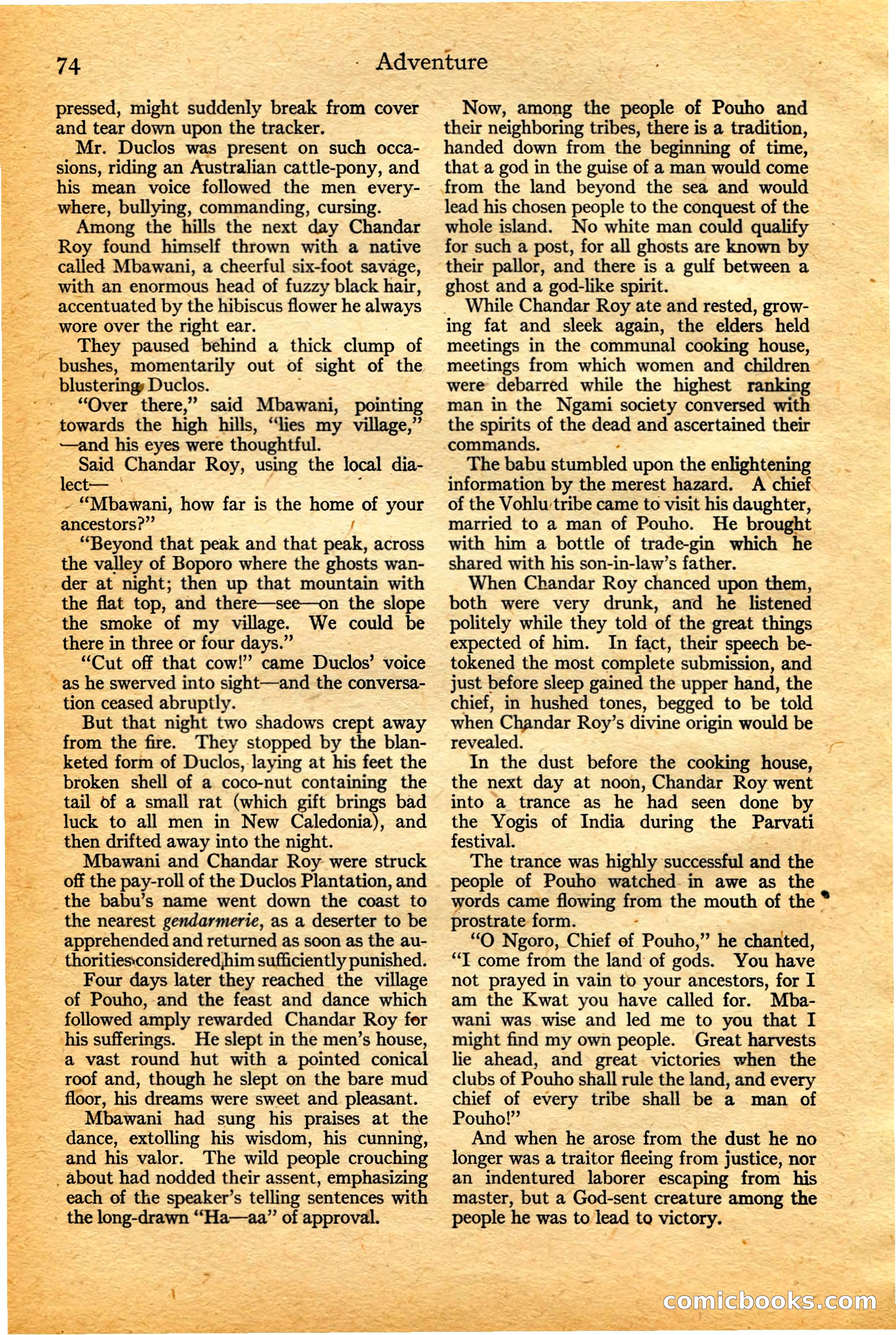 Adventure, February 20, 1922 — page 76 of 196