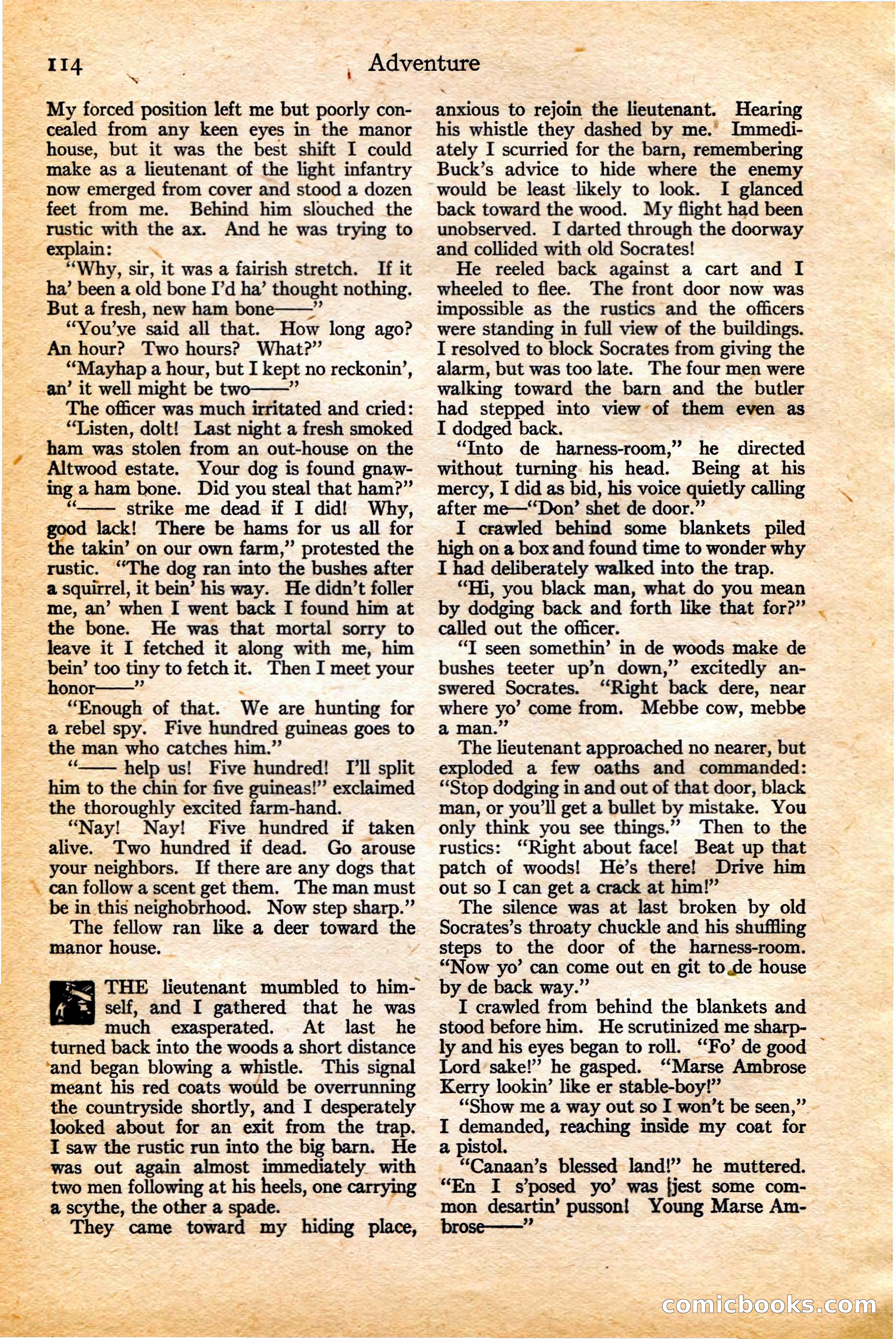 Adventure, February 20, 1922 — page 116 of 196