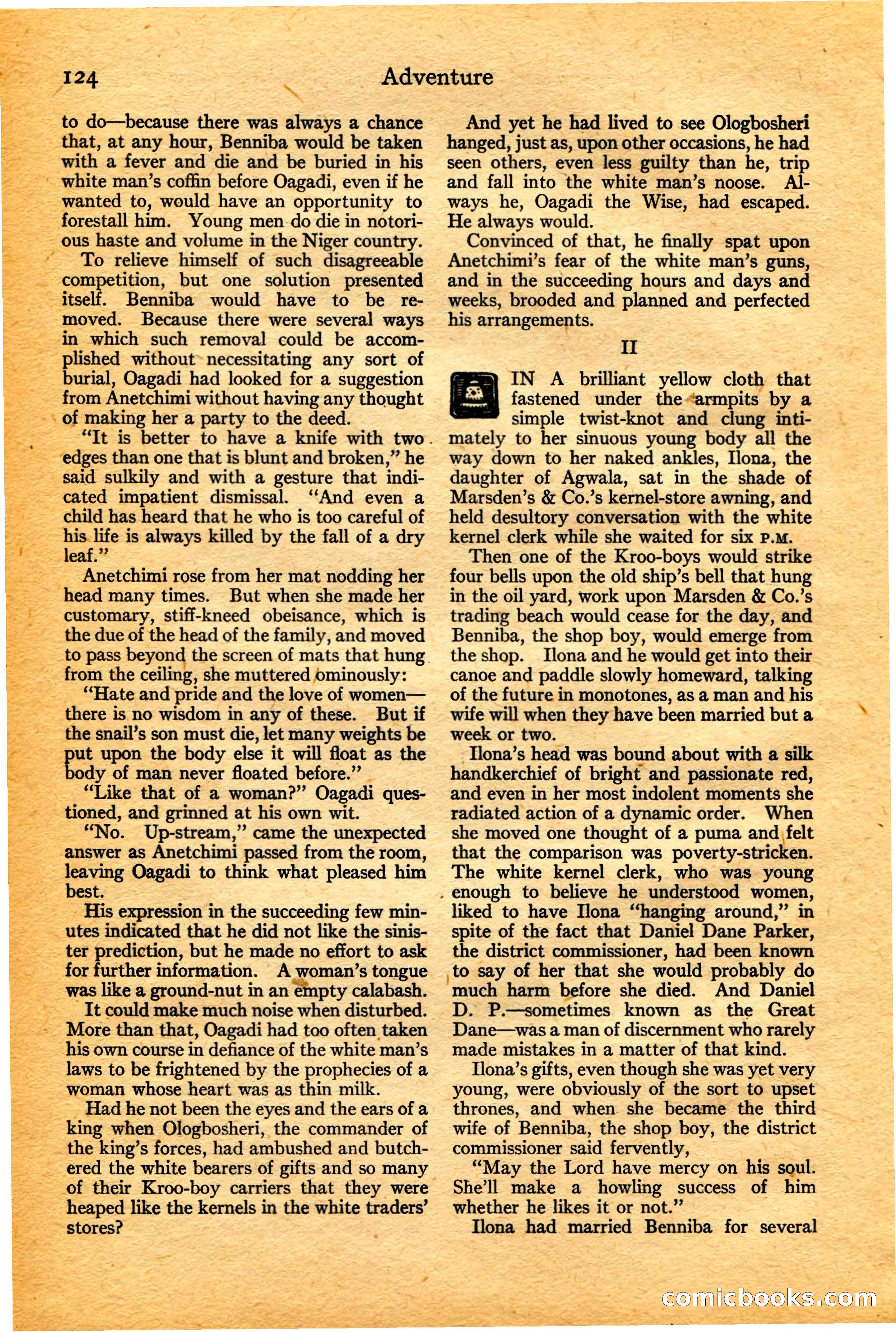 Adventure, February 20, 1922 — page 126 of 196