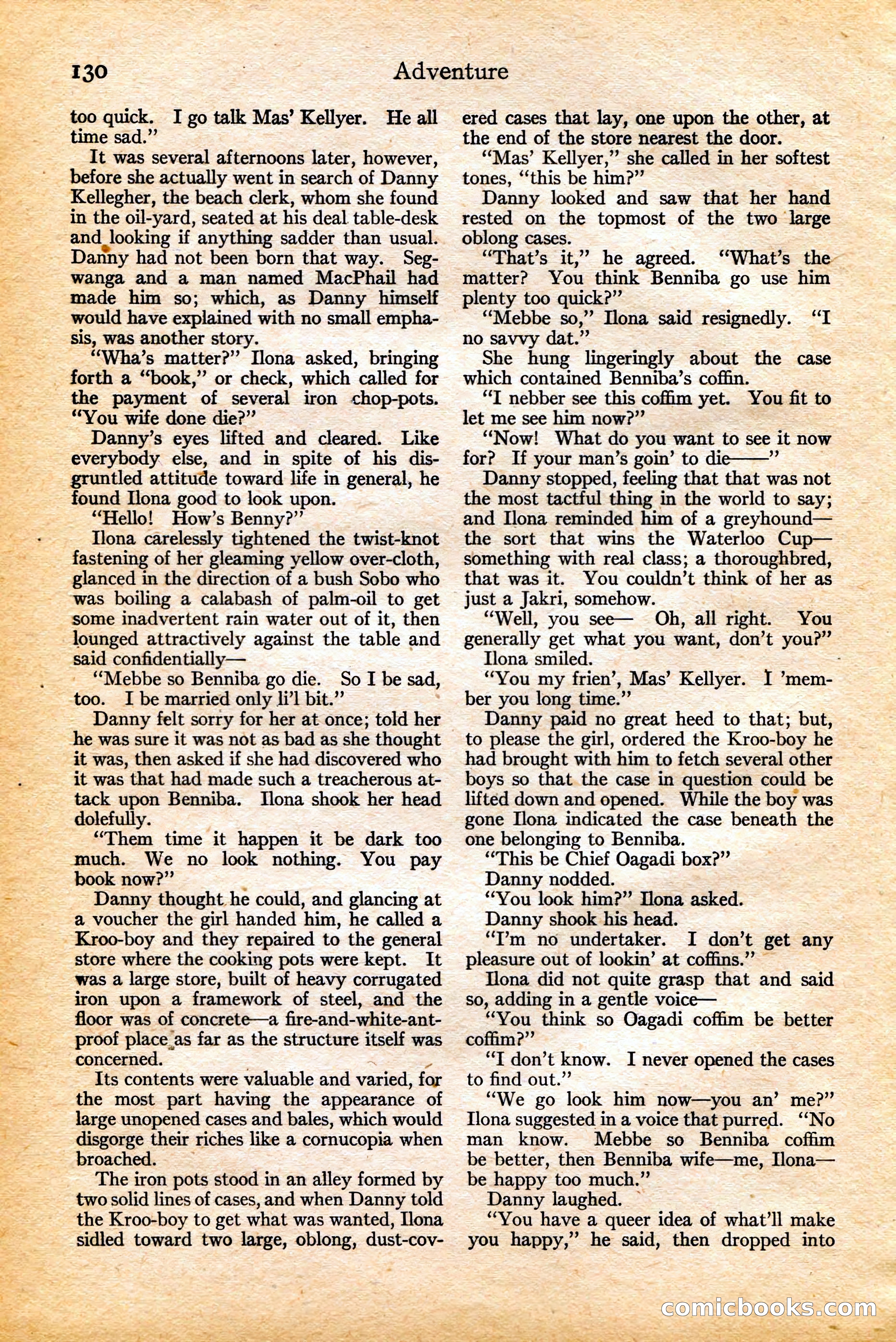 Adventure, February 20, 1922 — page 132 of 196
