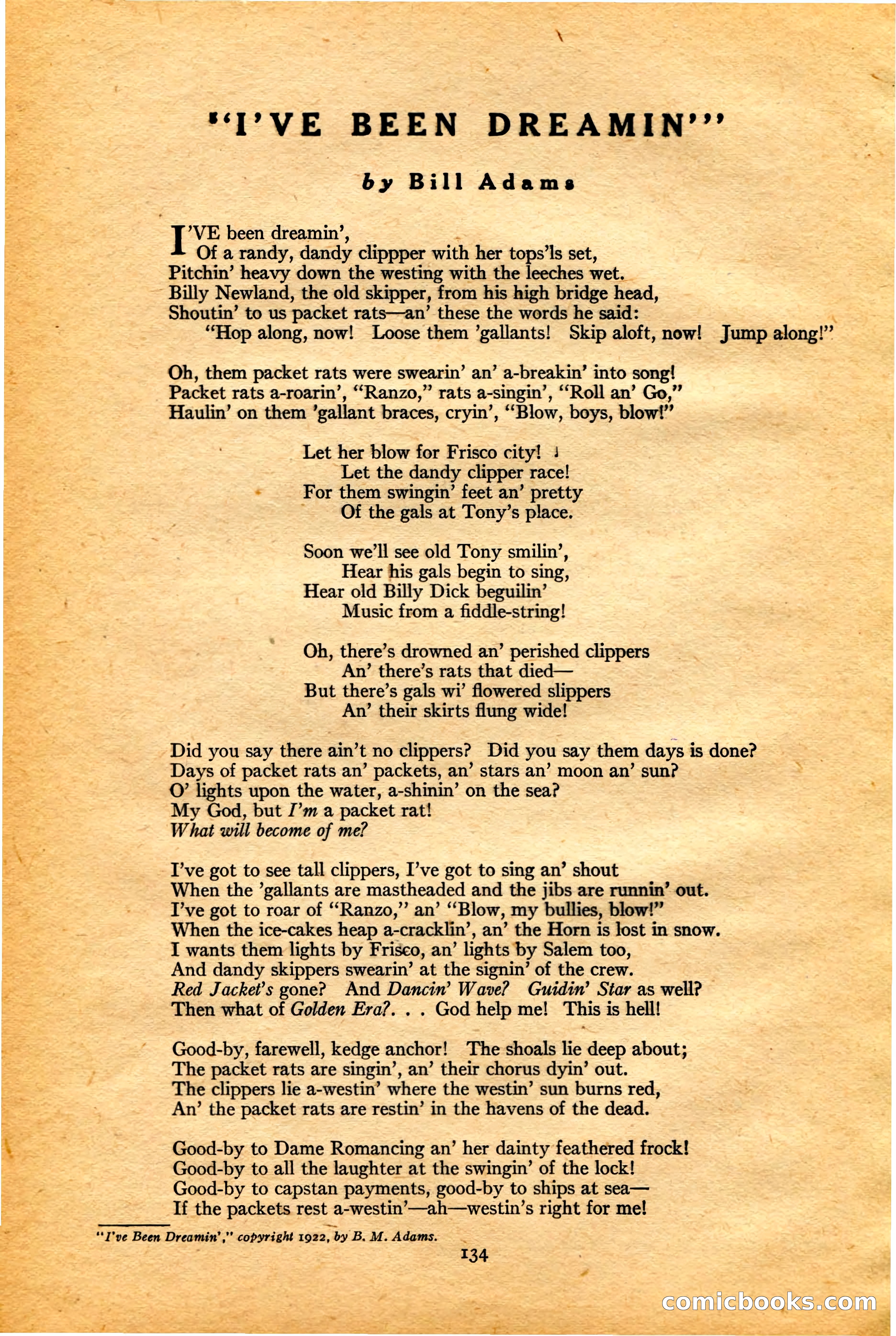 Adventure, February 20, 1922 — page 136 of 196