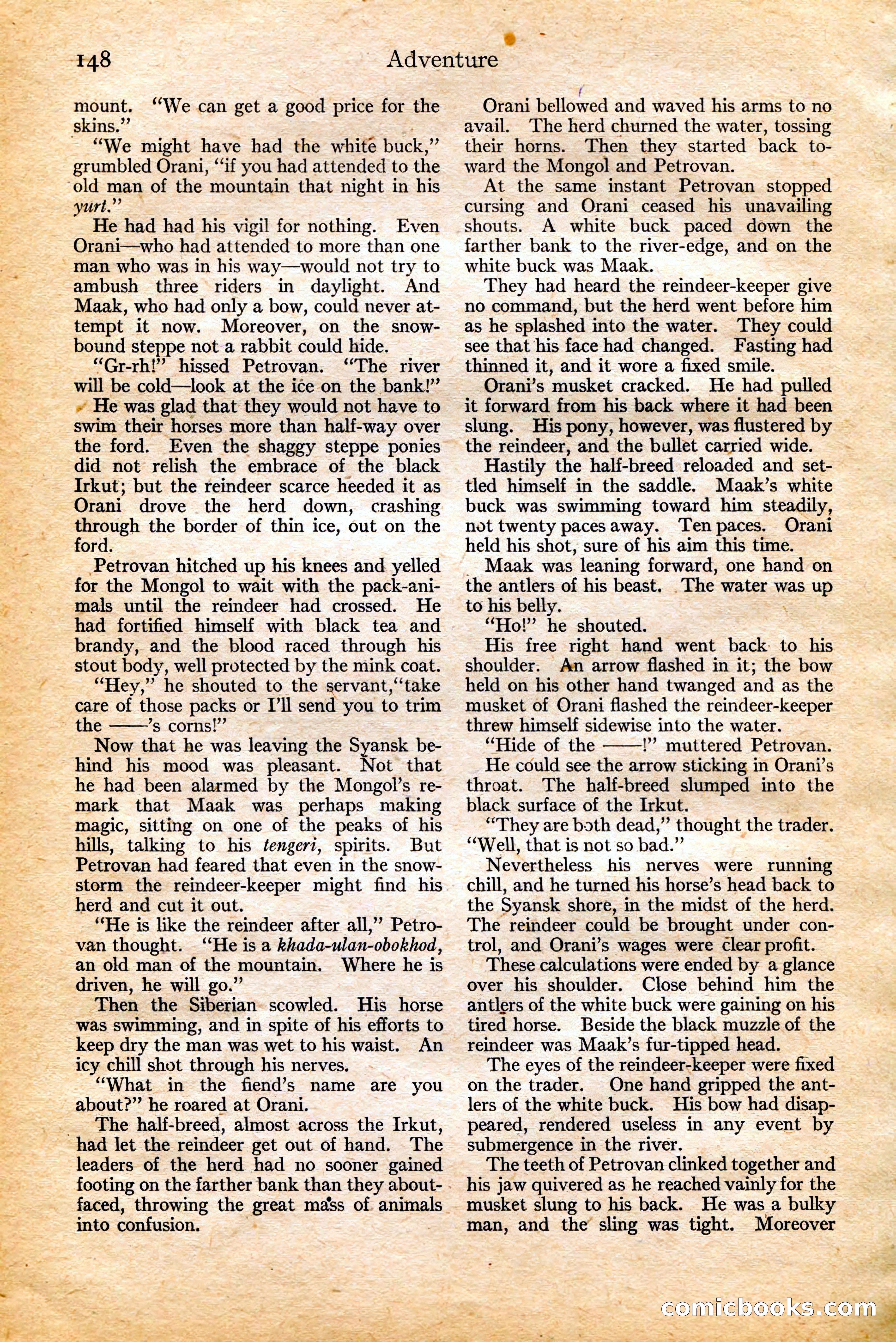 Adventure, February 20, 1922 — page 150 of 196