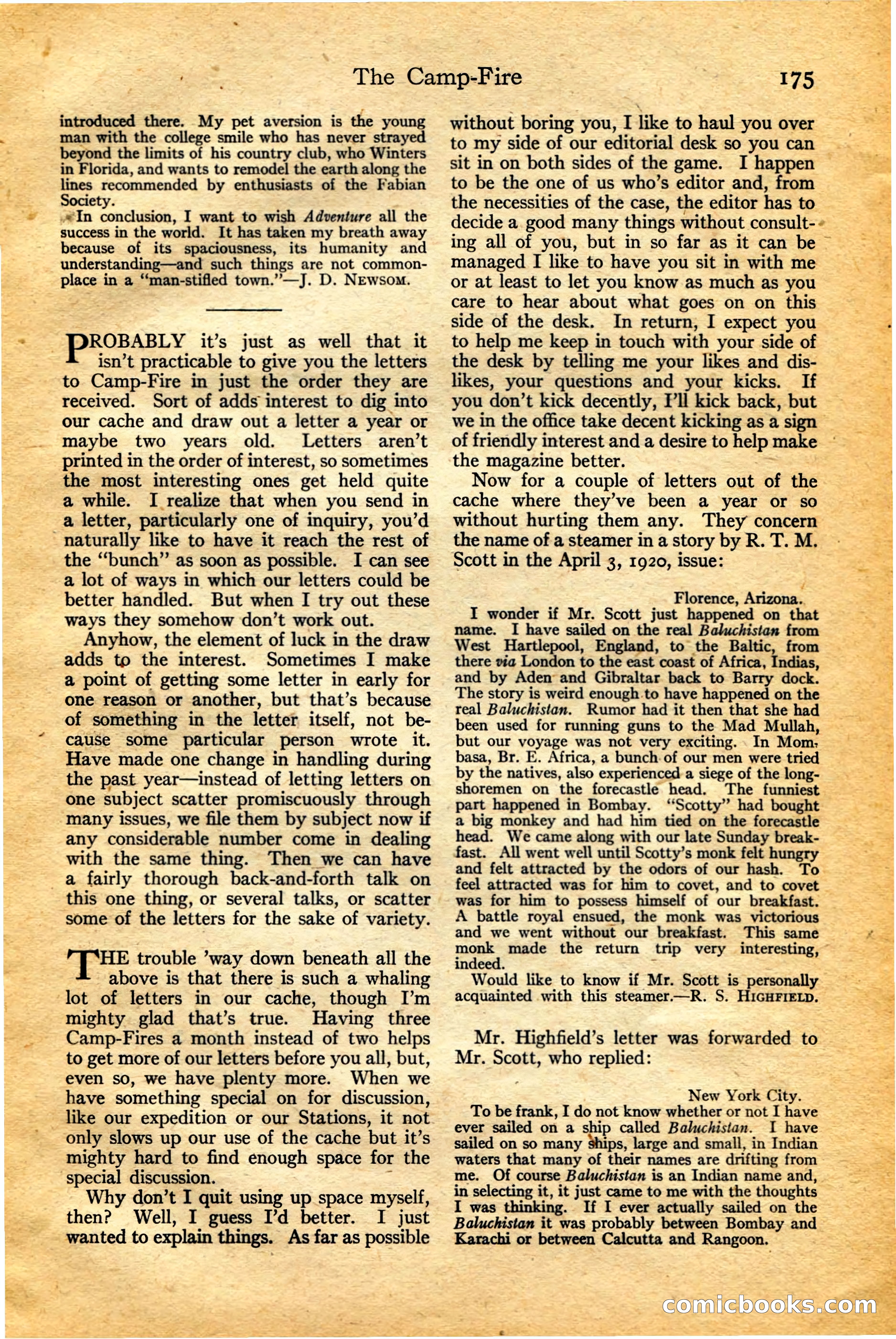 Adventure, February 20, 1922 — page 177 of 196